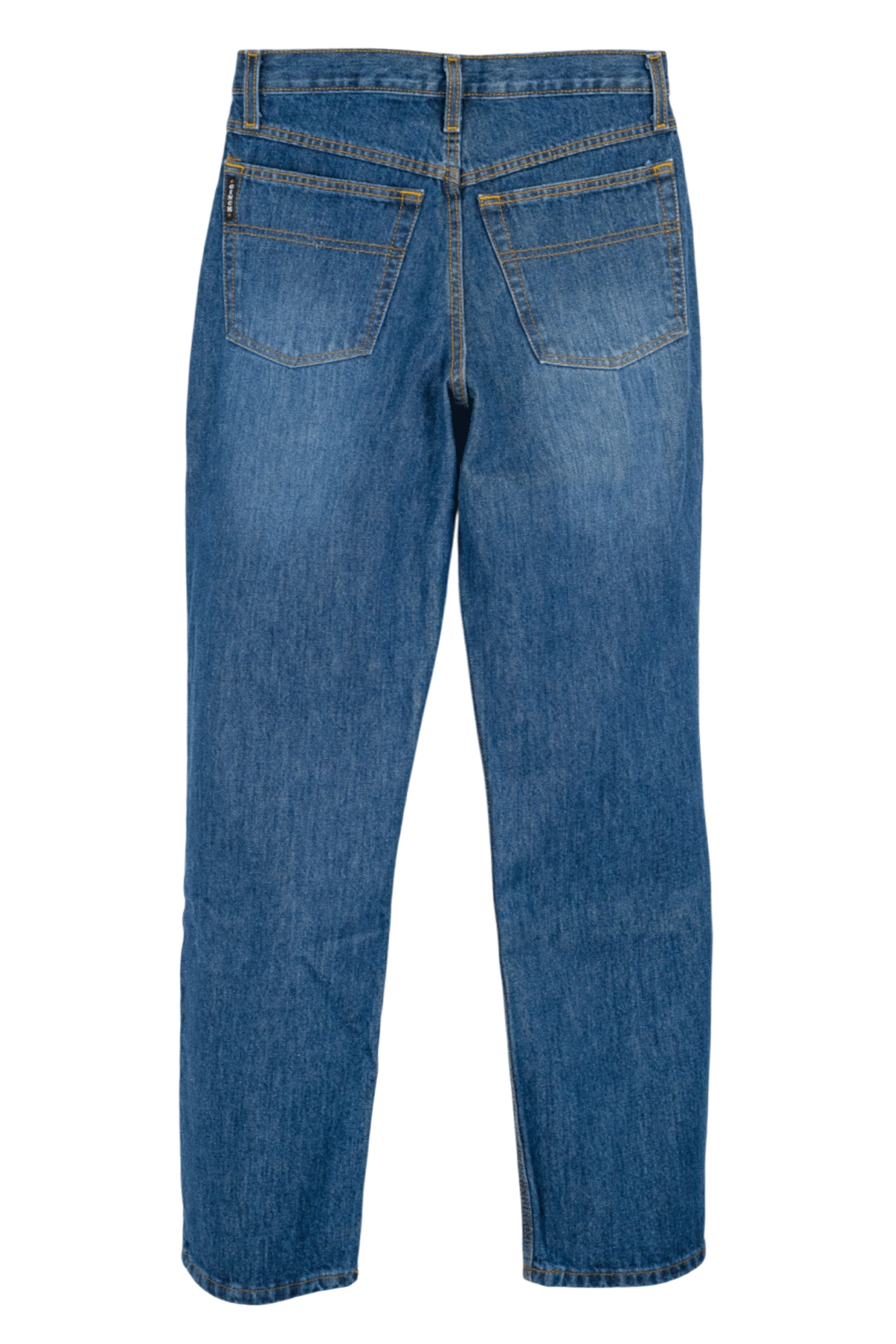 Blue jeans on a white background
