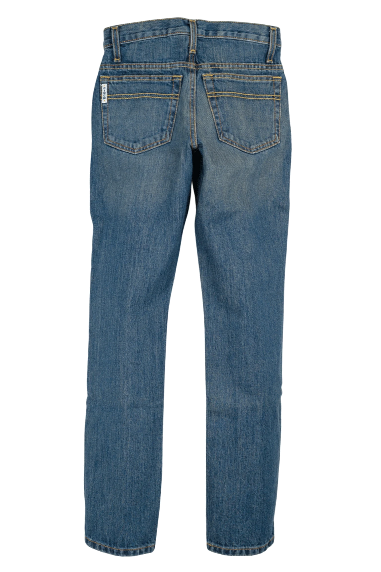 Blue jeans on a white background