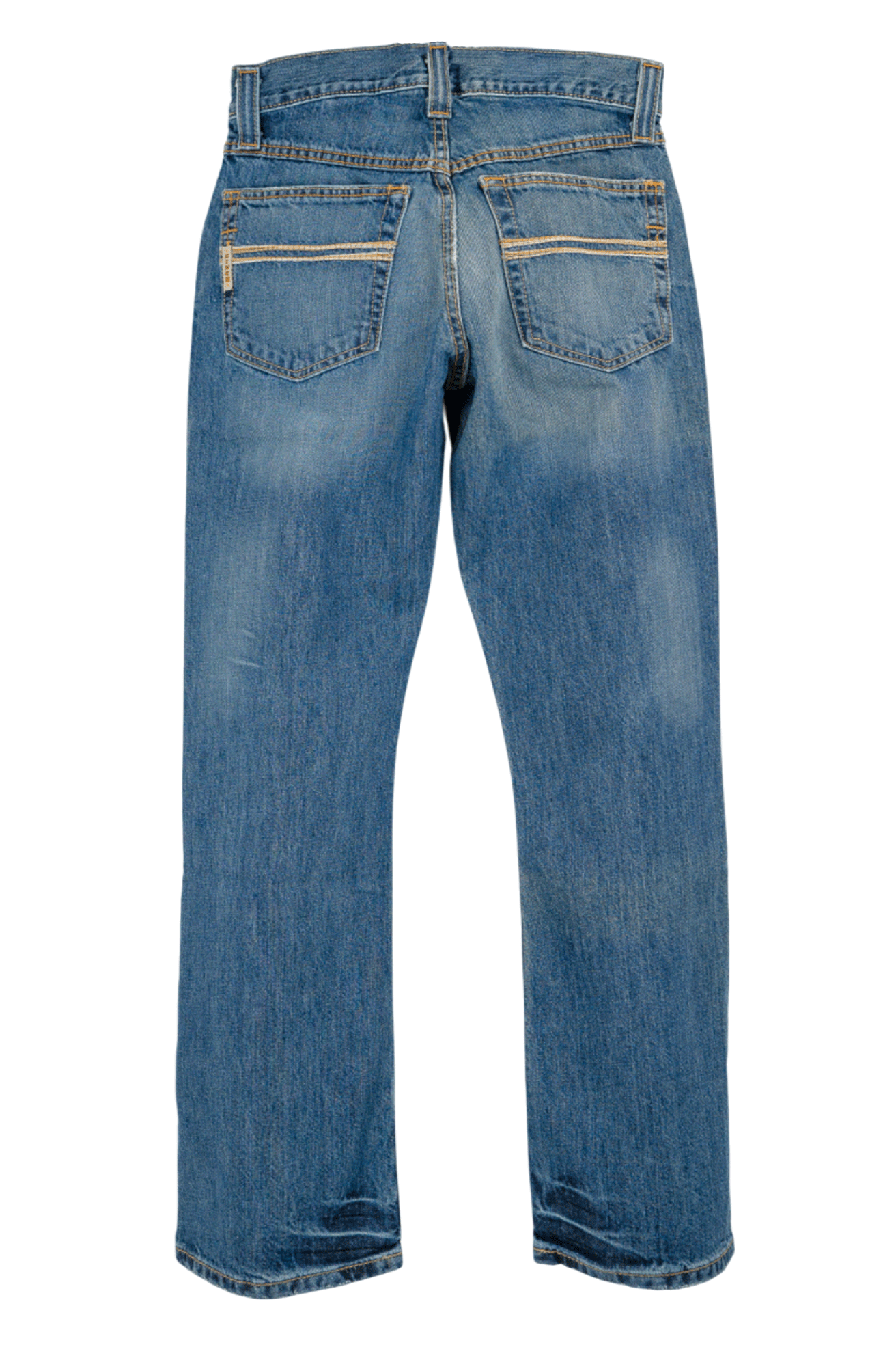 Blue jeans on a white background