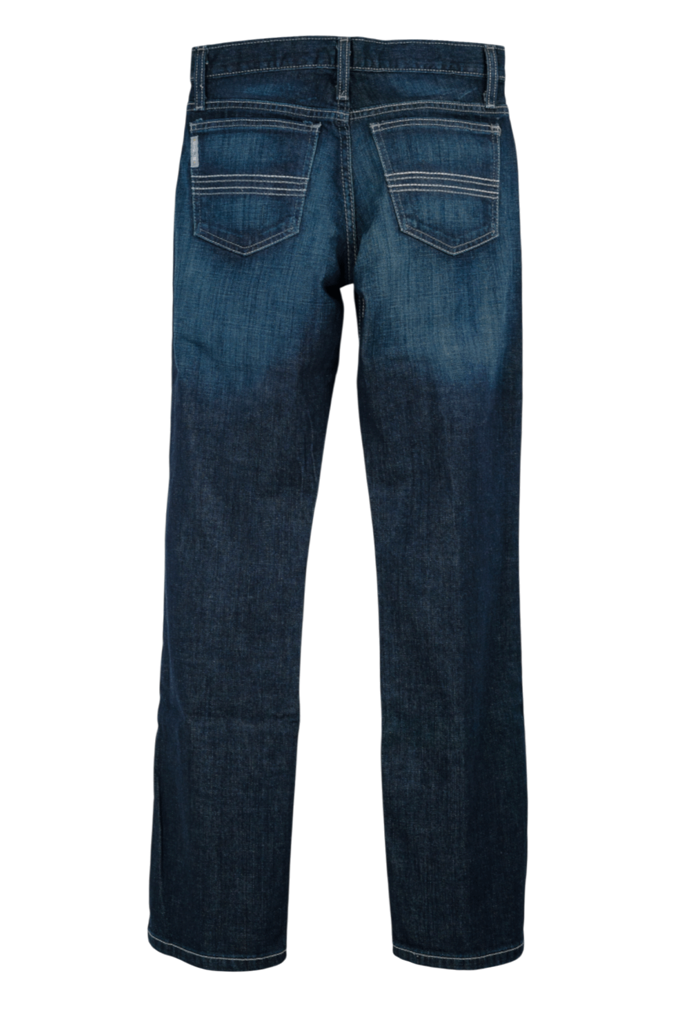 Blue jeans on a white background