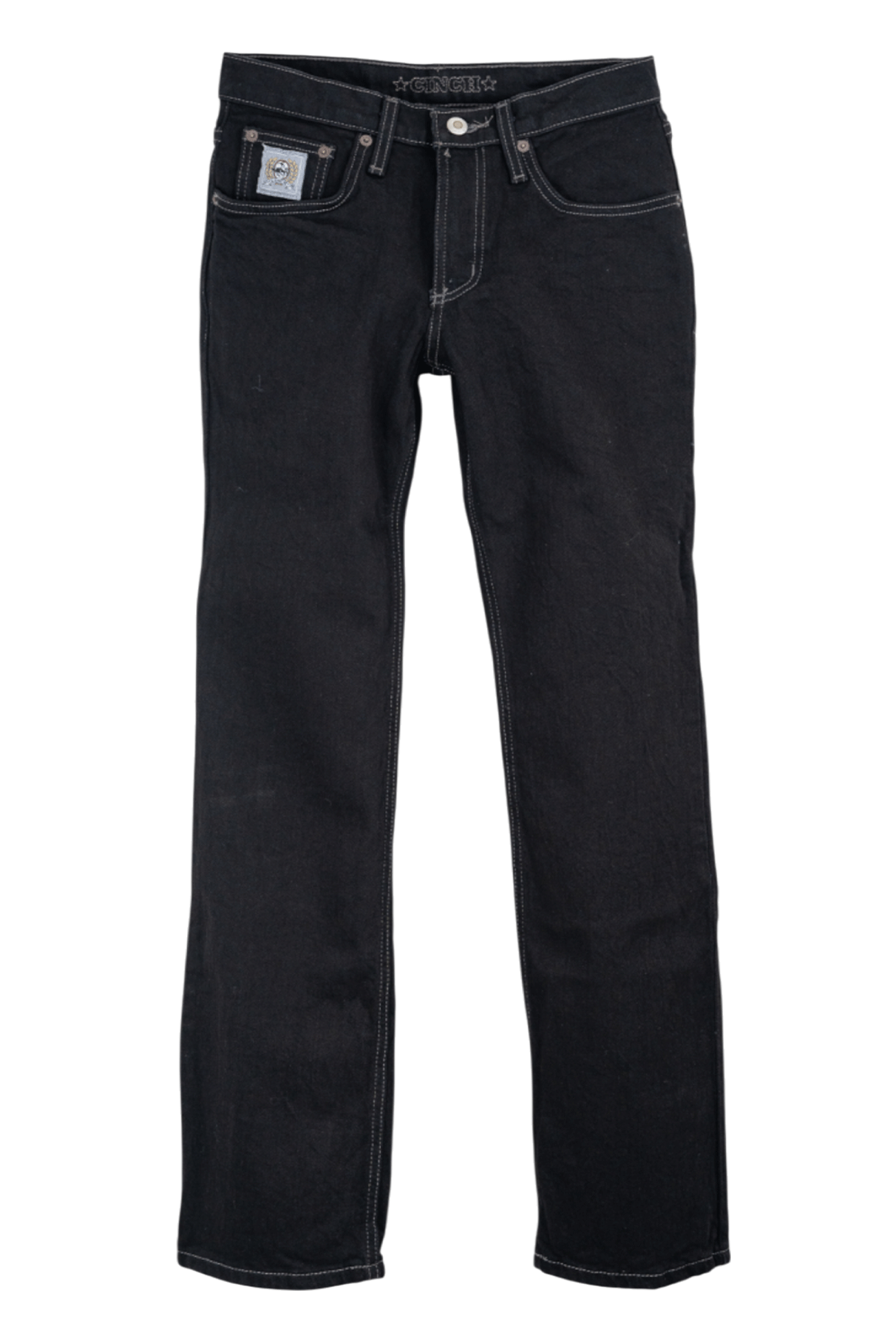 Black jeans on a white background