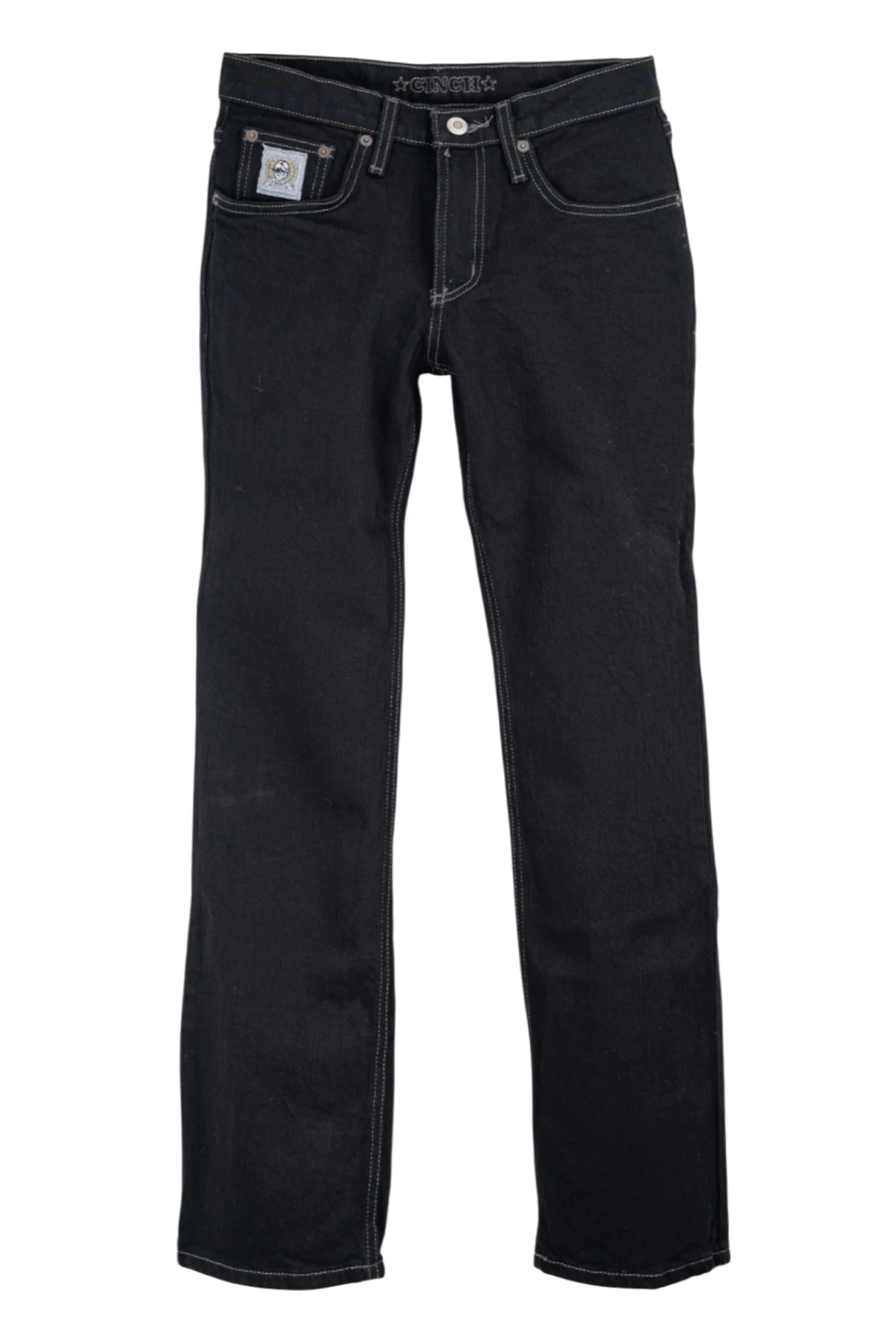 Black jeans on a white background