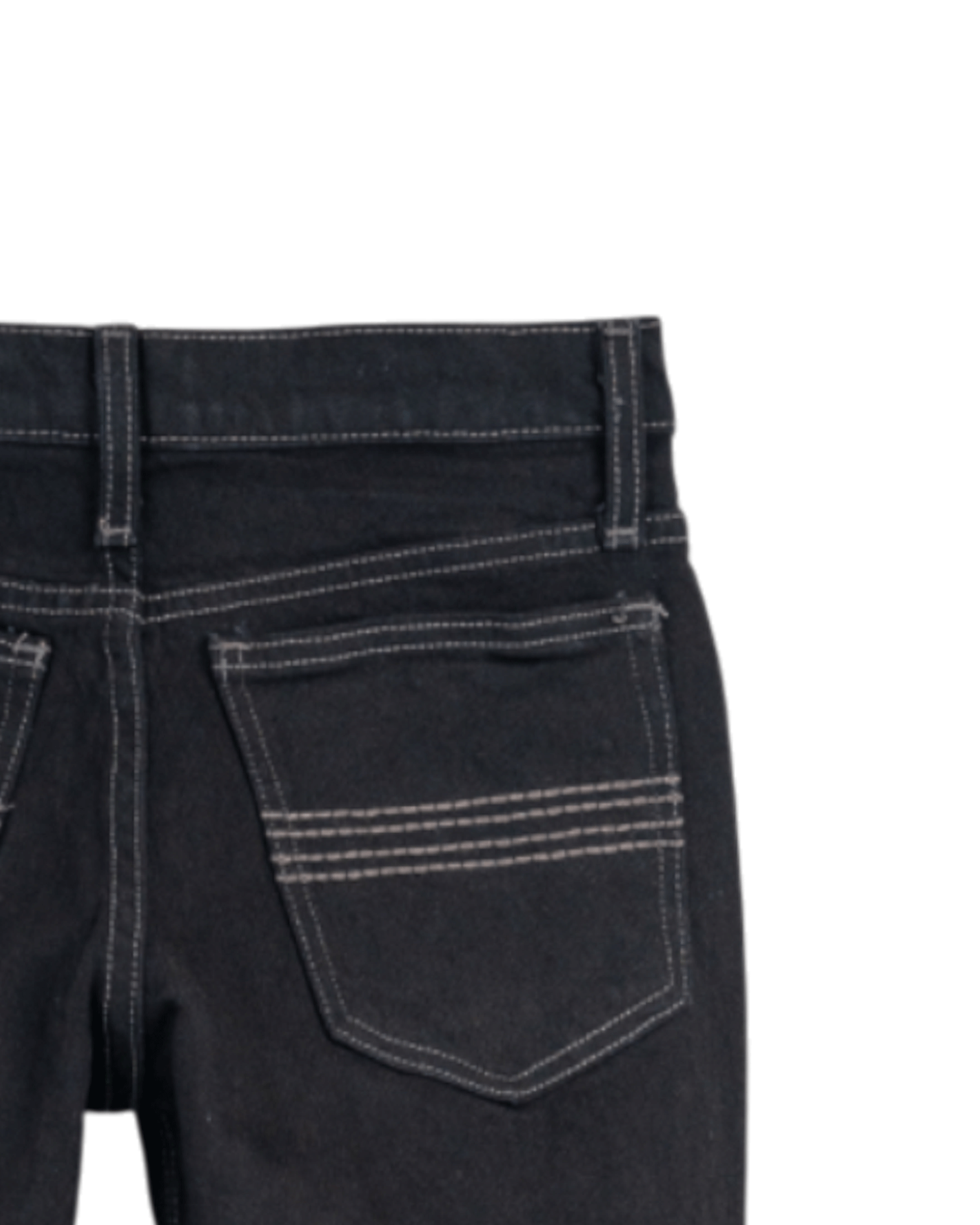 Black pants with a pocket on a white background