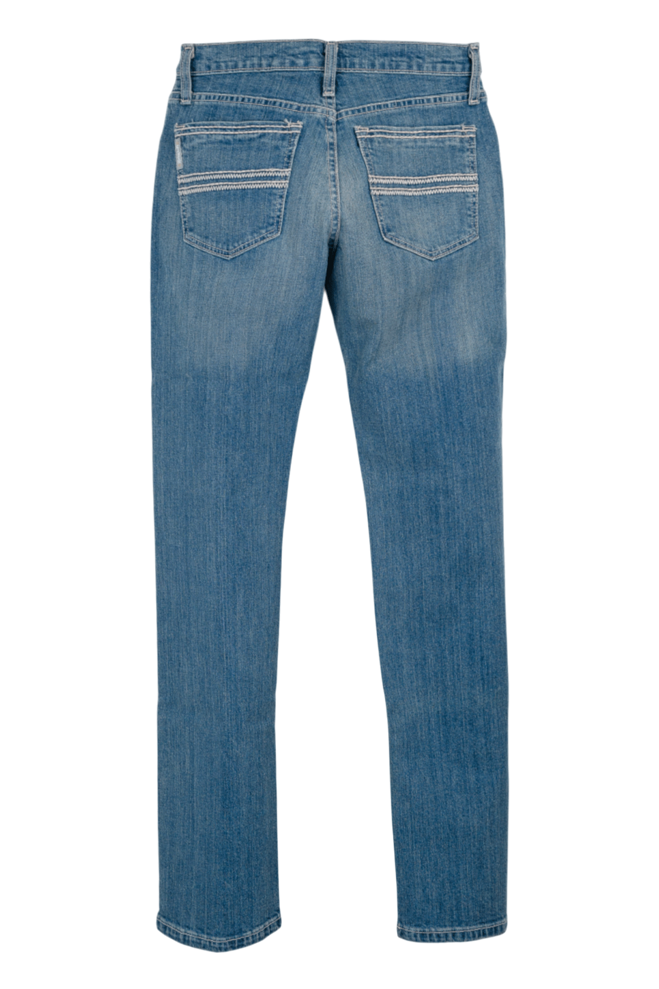 Blue jeans on a white background