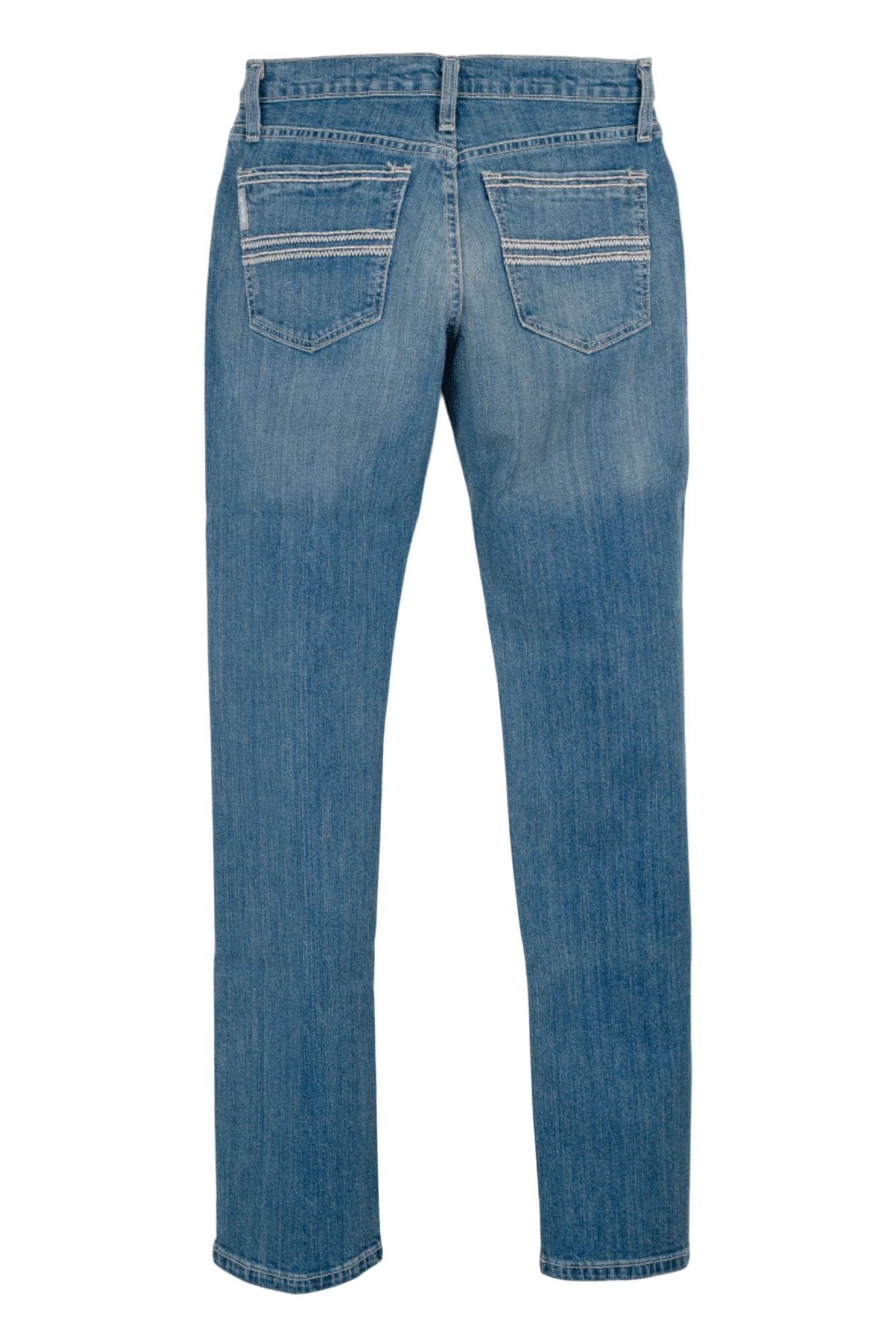 Blue jeans on a white background