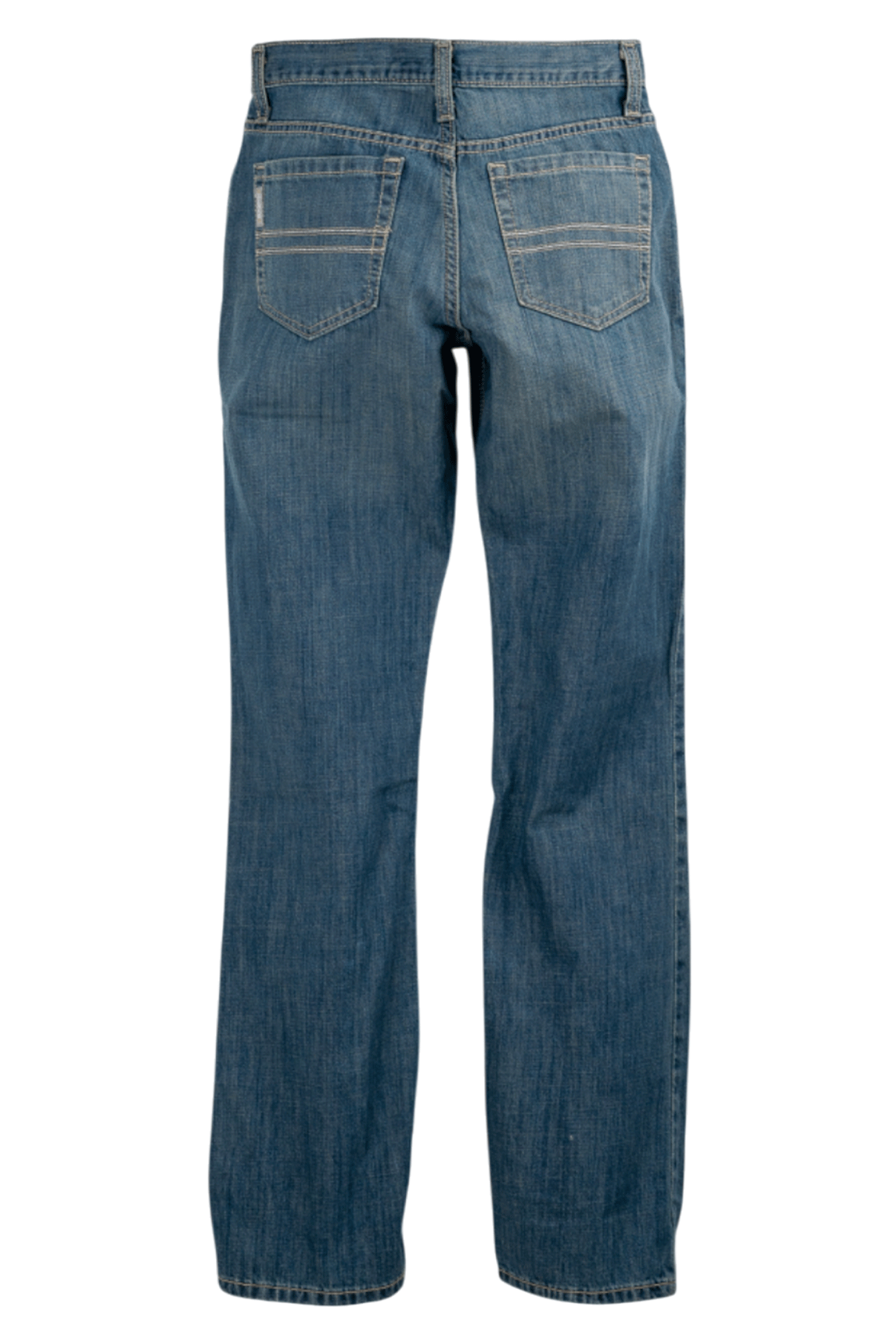 Blue jeans on a white background