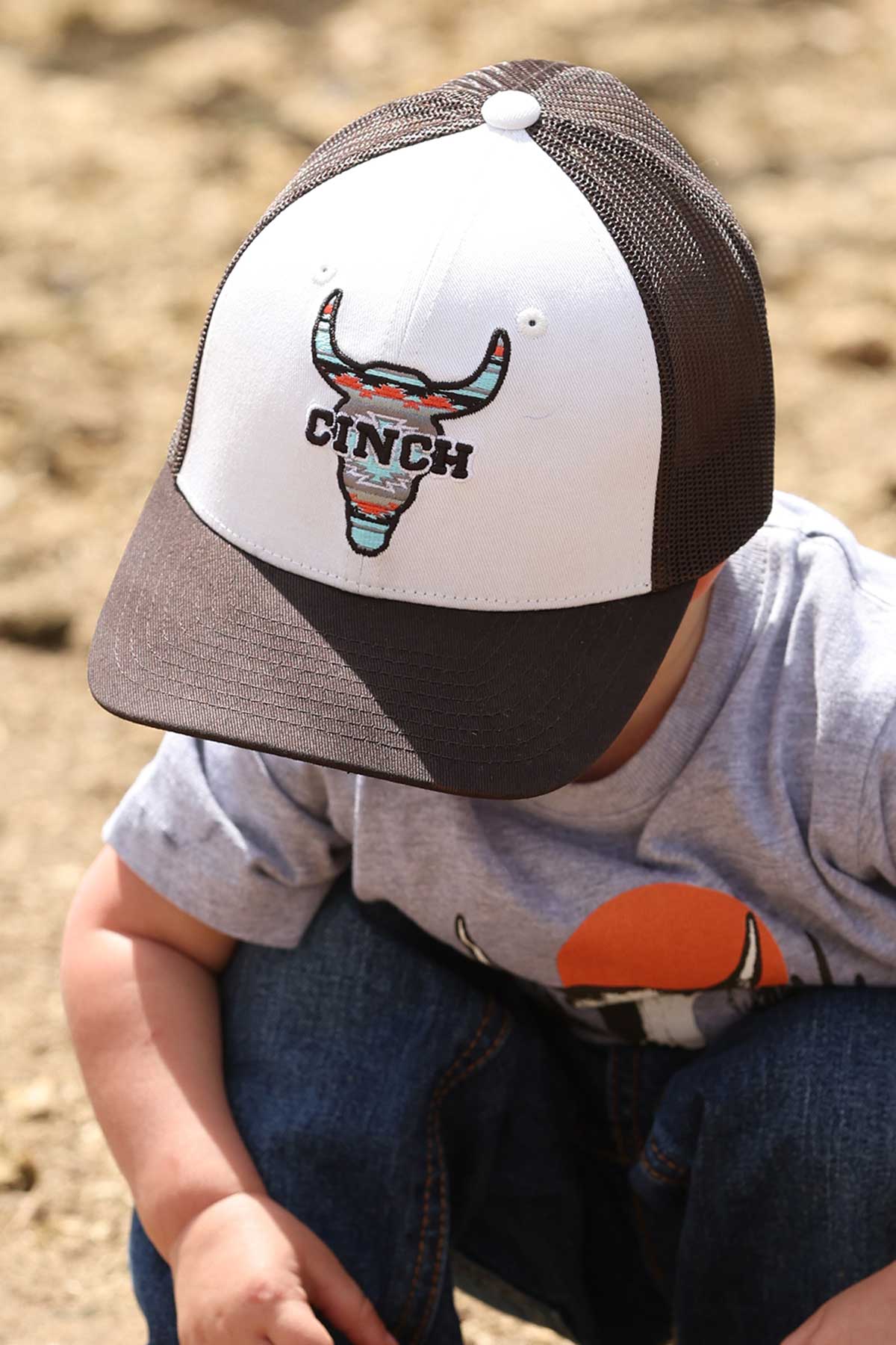 CINCH BOYS TRUCKER CAP - BROWN