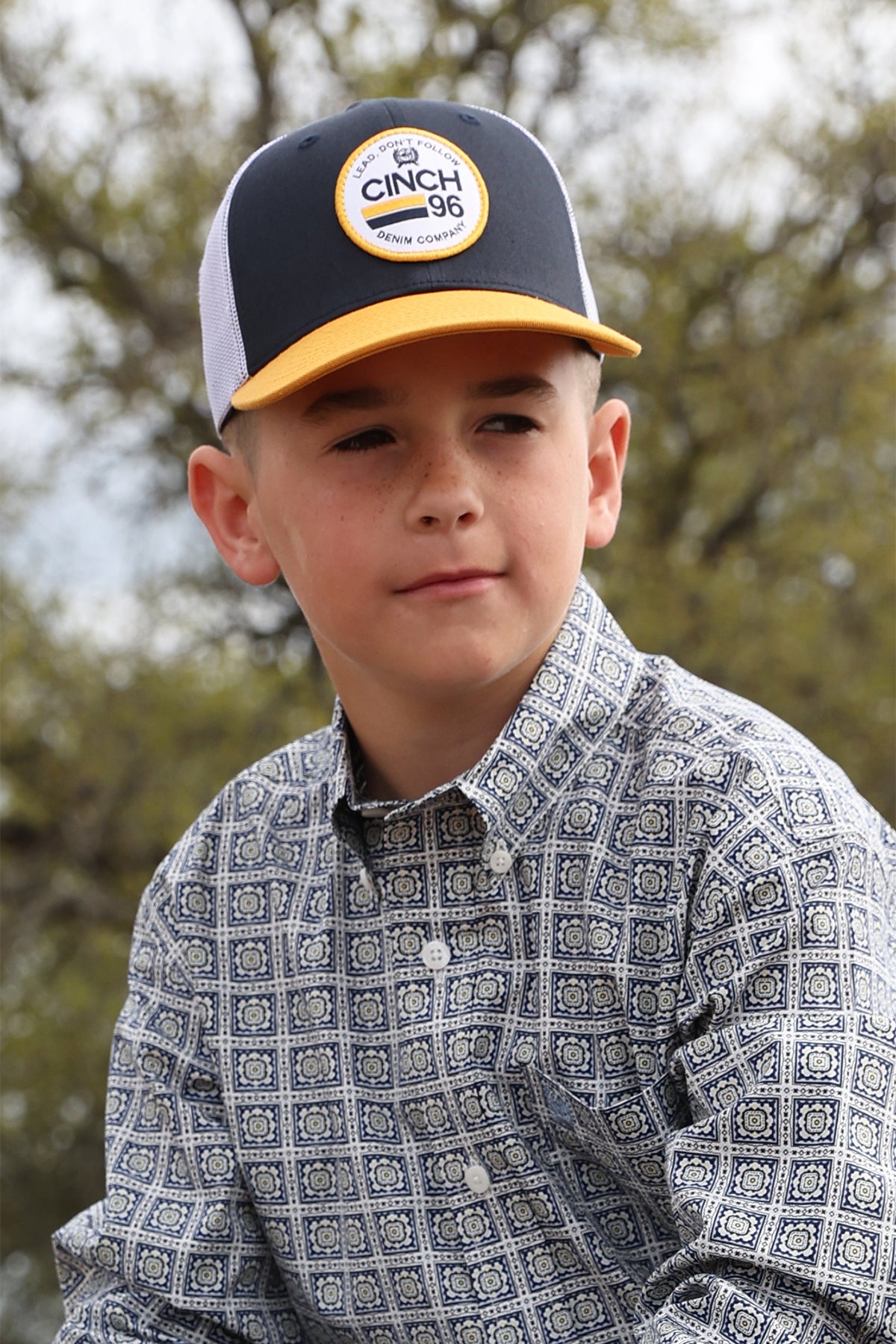 CINCH BOYS TRUCKER CAP - BLUE