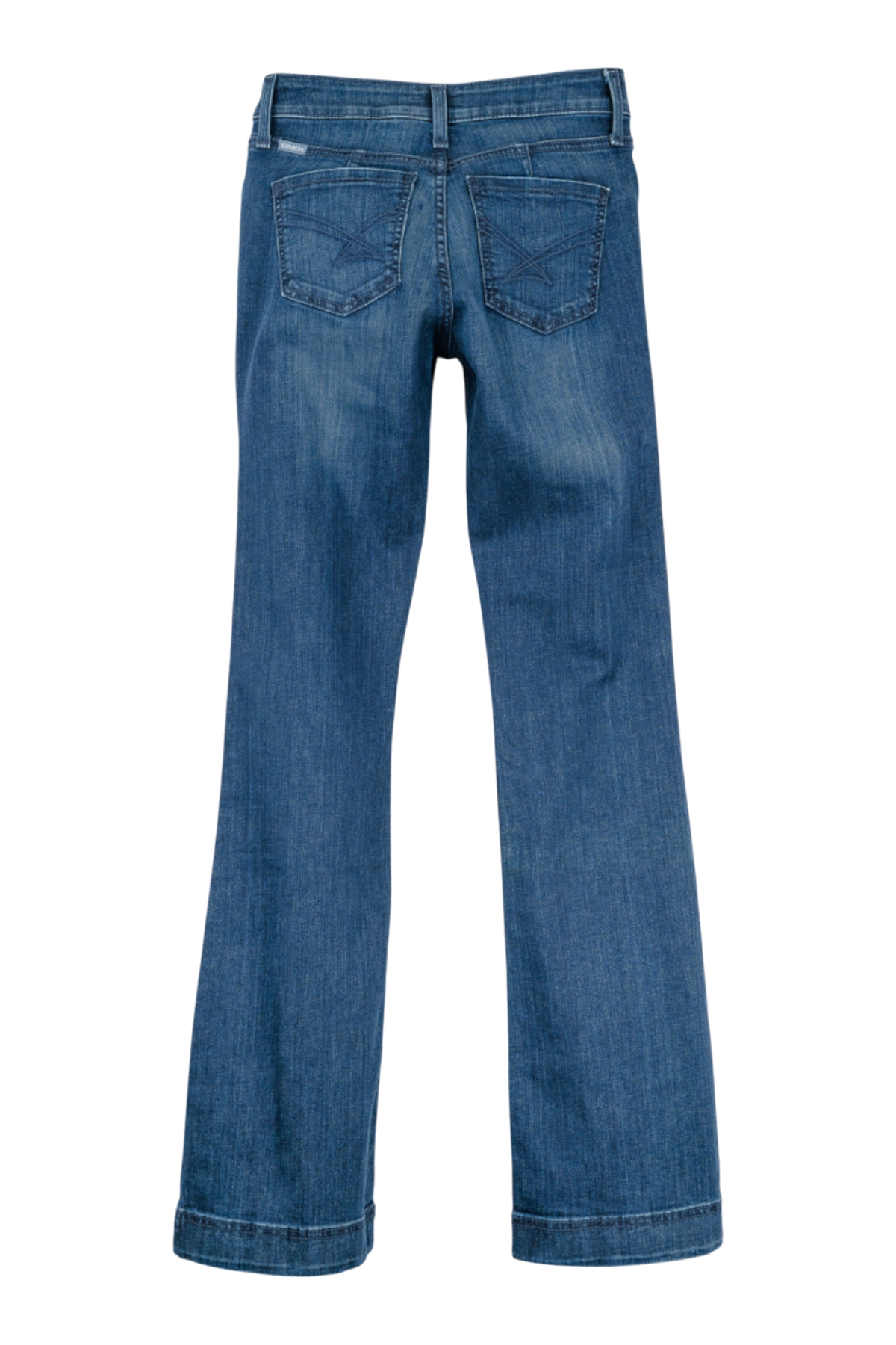 Blue jeans on a white background