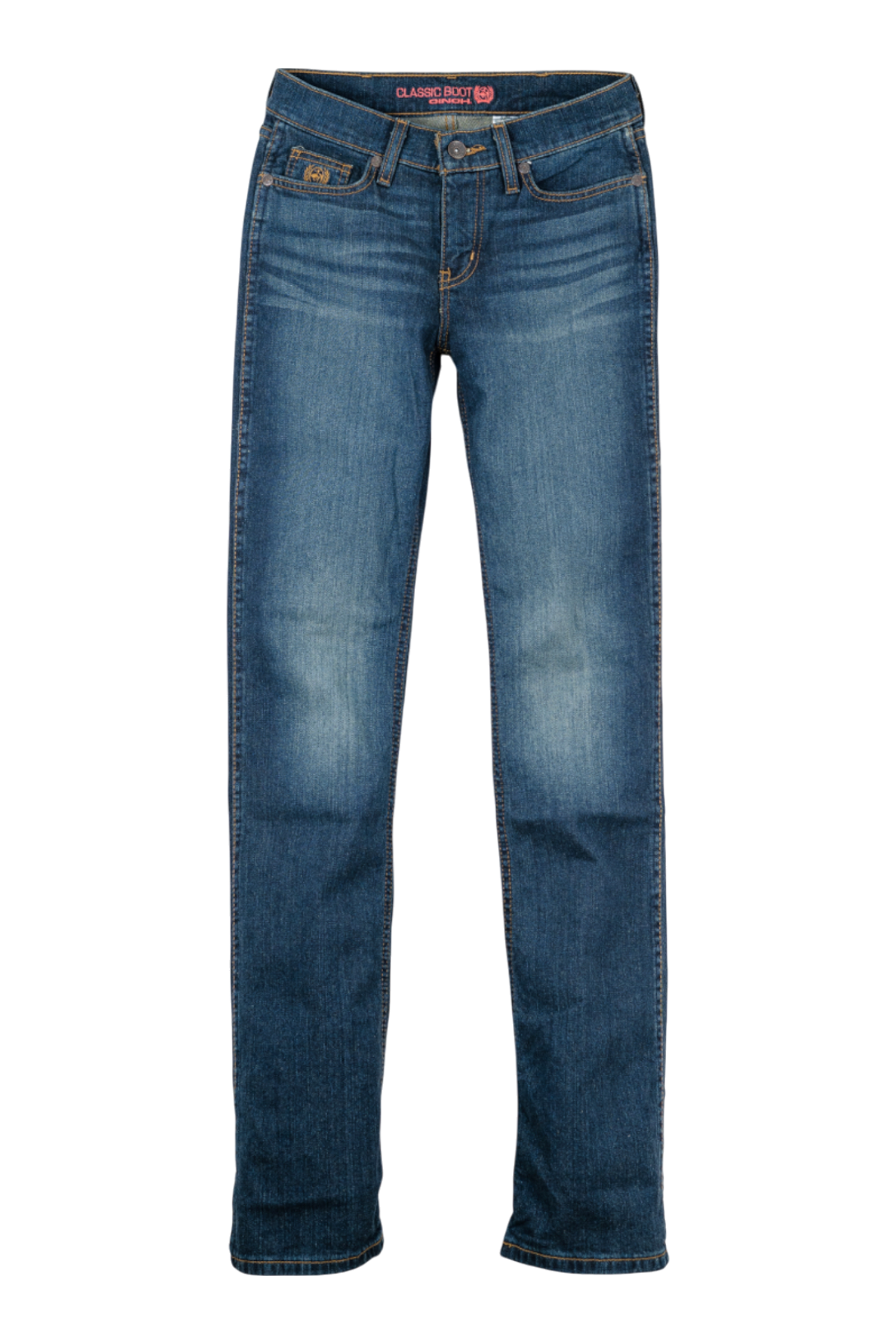 Blue jeans on a white background