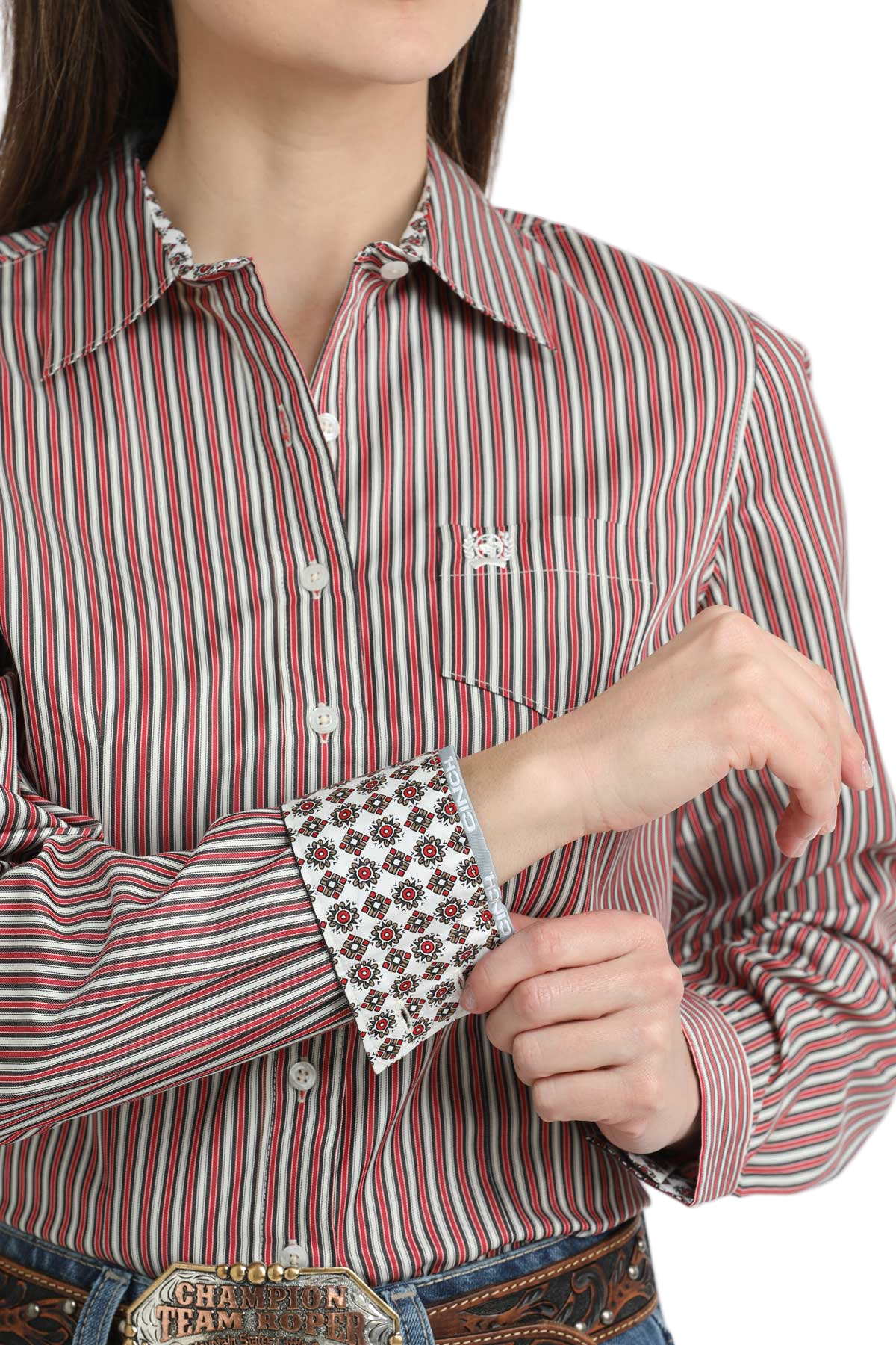 CINCH LADIES PRINT SHIRT - RED