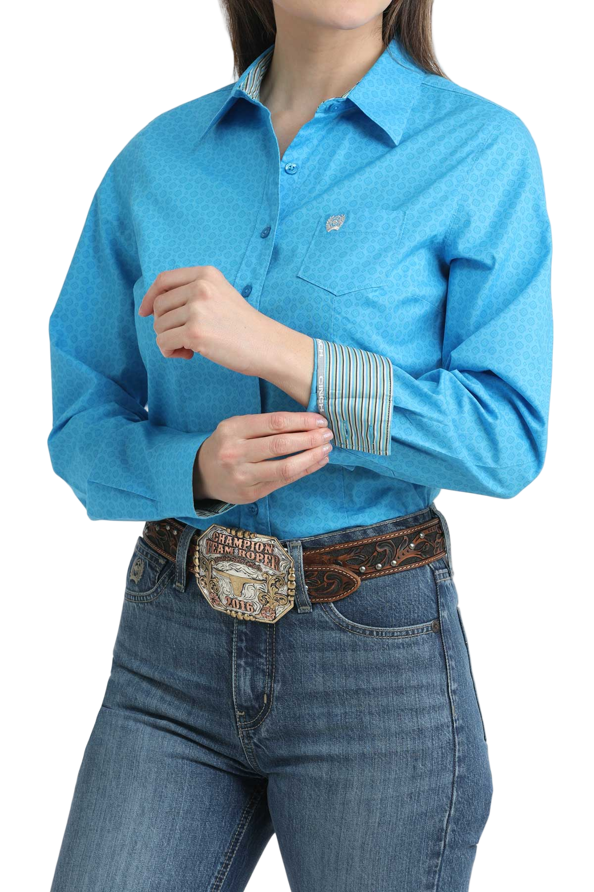 CINCH WOMENS PRINT SHIRT - BLUE**FINAL SALE**