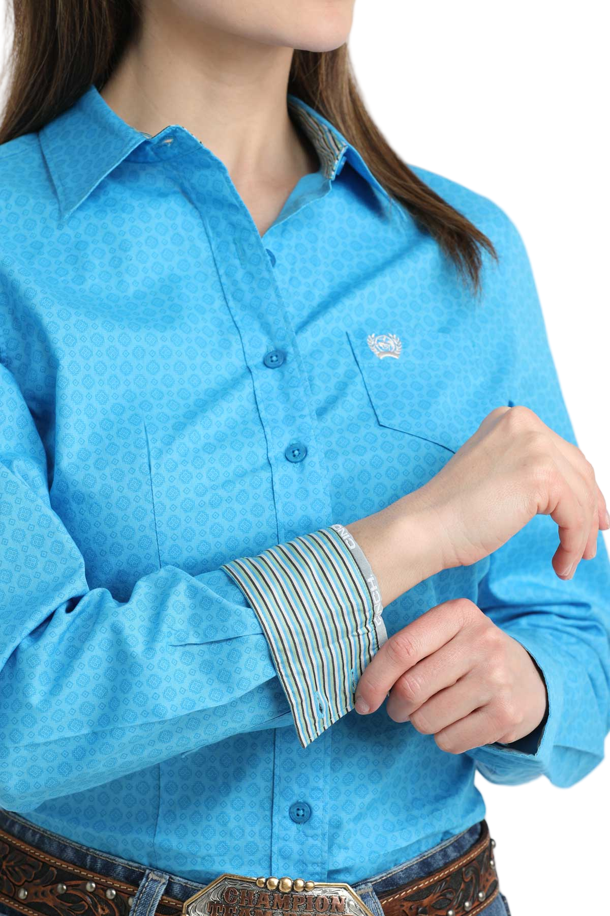 CINCH WOMENS PRINT SHIRT - BLUE**FINAL SALE**