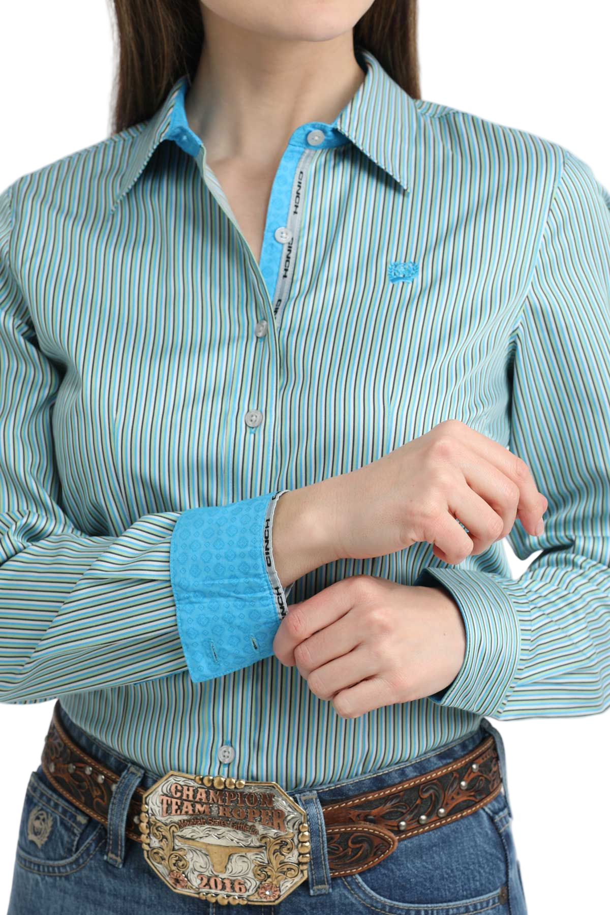 CINCH WOMENS STRIPE SHIRT - BLUE**FINAL SALE**