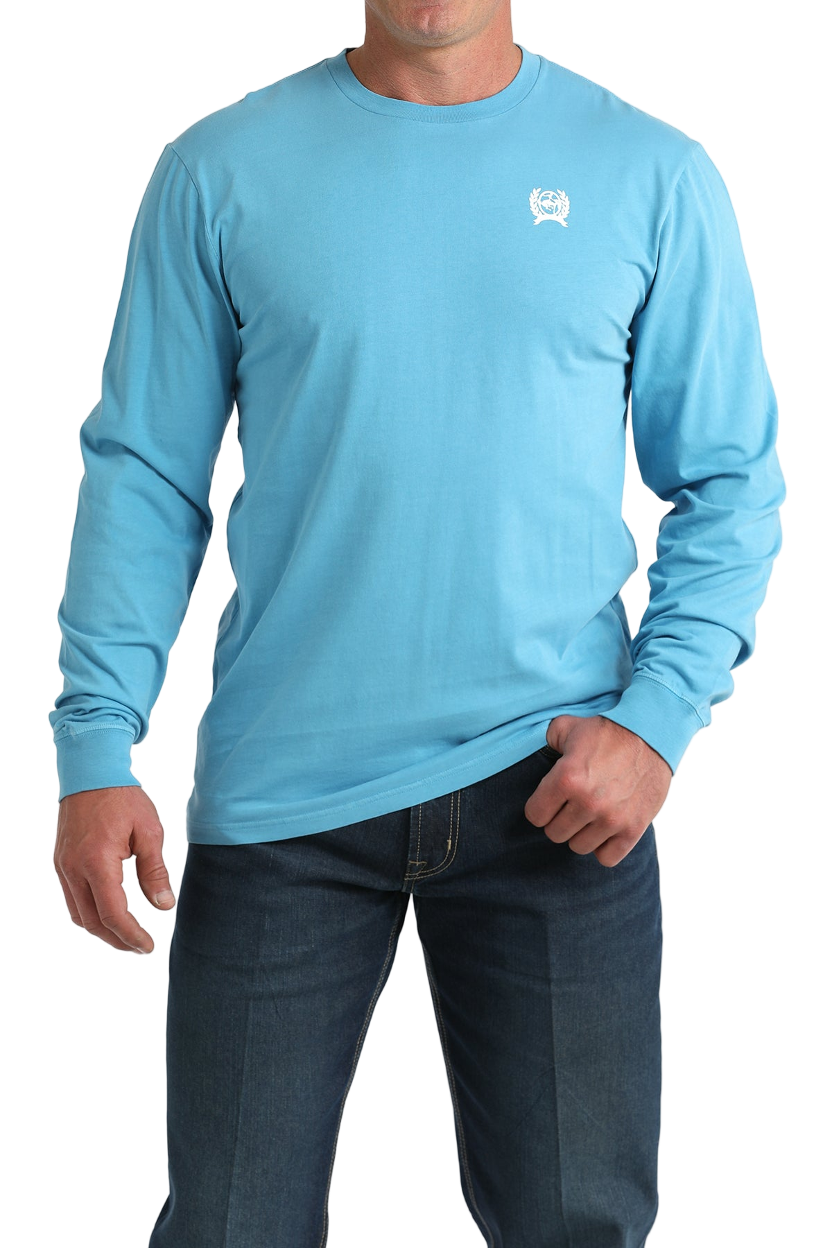 CINCH MEN'S LONG SLEEVE T-SHIRT - BLUE**FINAL SALE**