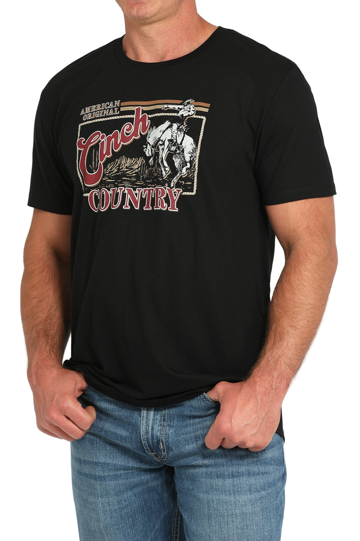 CINCH MEN'S GRAPHIC T-SHIRT - BLACK