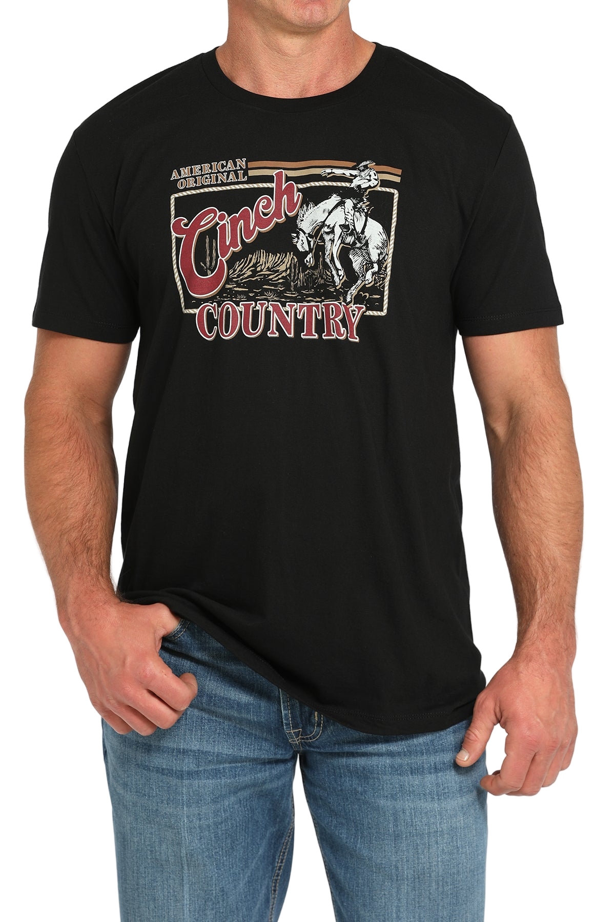 CINCH MEN'S GRAPHIC T-SHIRT - BLACK