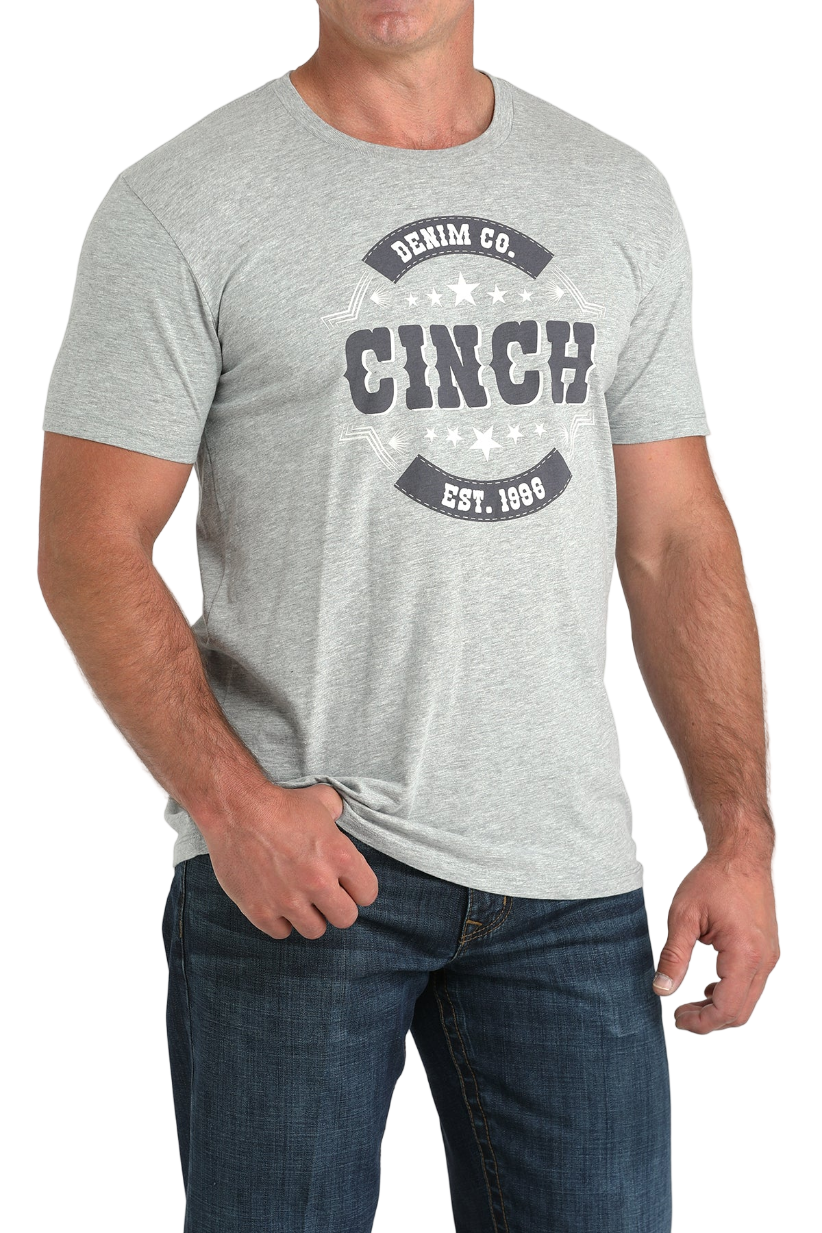 CINCH MEN'S GRAPHIC T-SHIRT - GRAY