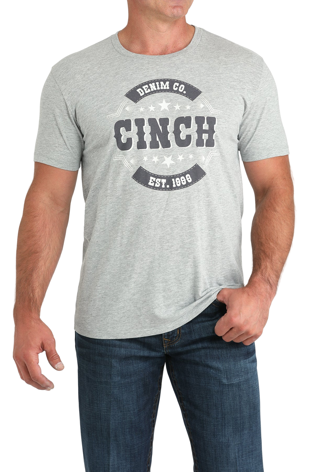 CINCH MEN'S GRAPHIC T-SHIRT - GRAY