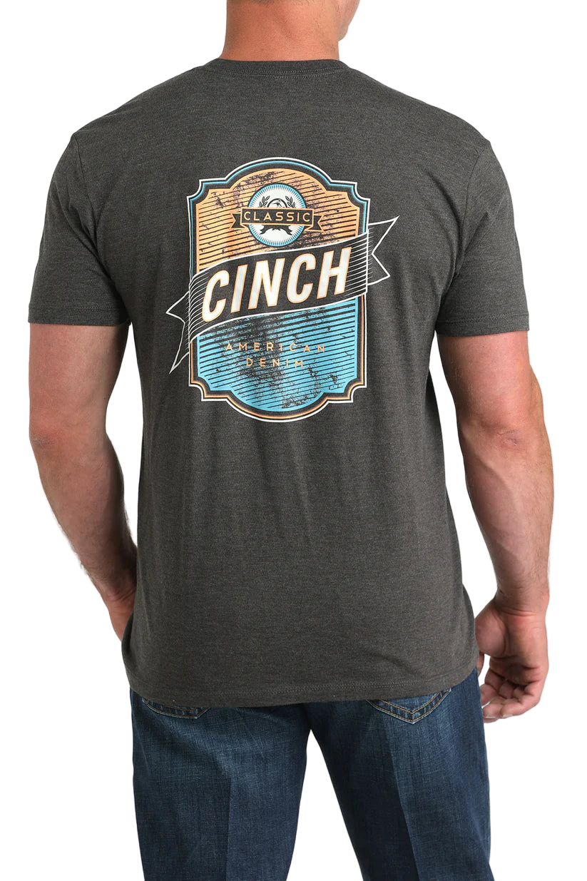 CINCH MEN'S GRAPHIC T-SHIRT - CHARCOAL