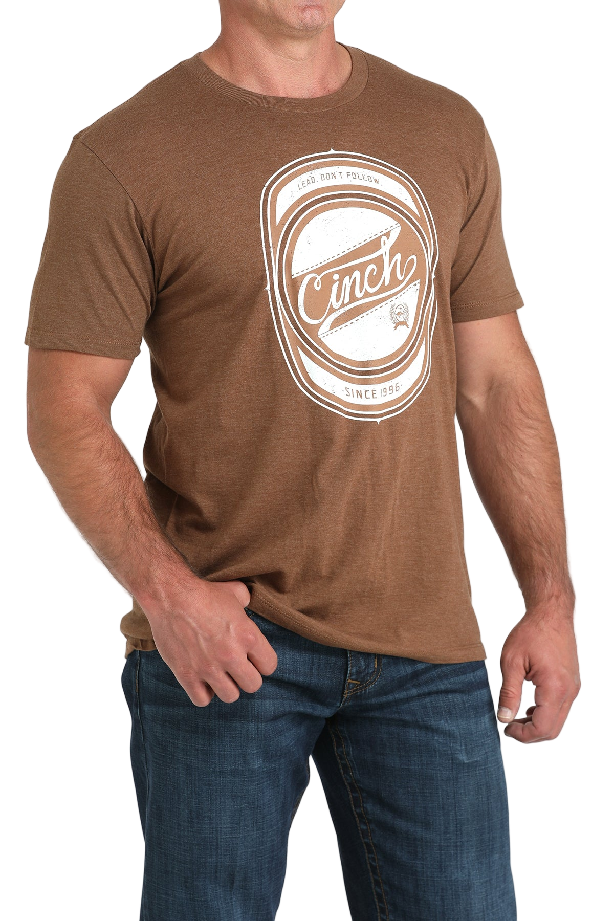 CINCH MEN'S GRAPHIC T-SHIRT - BROWN