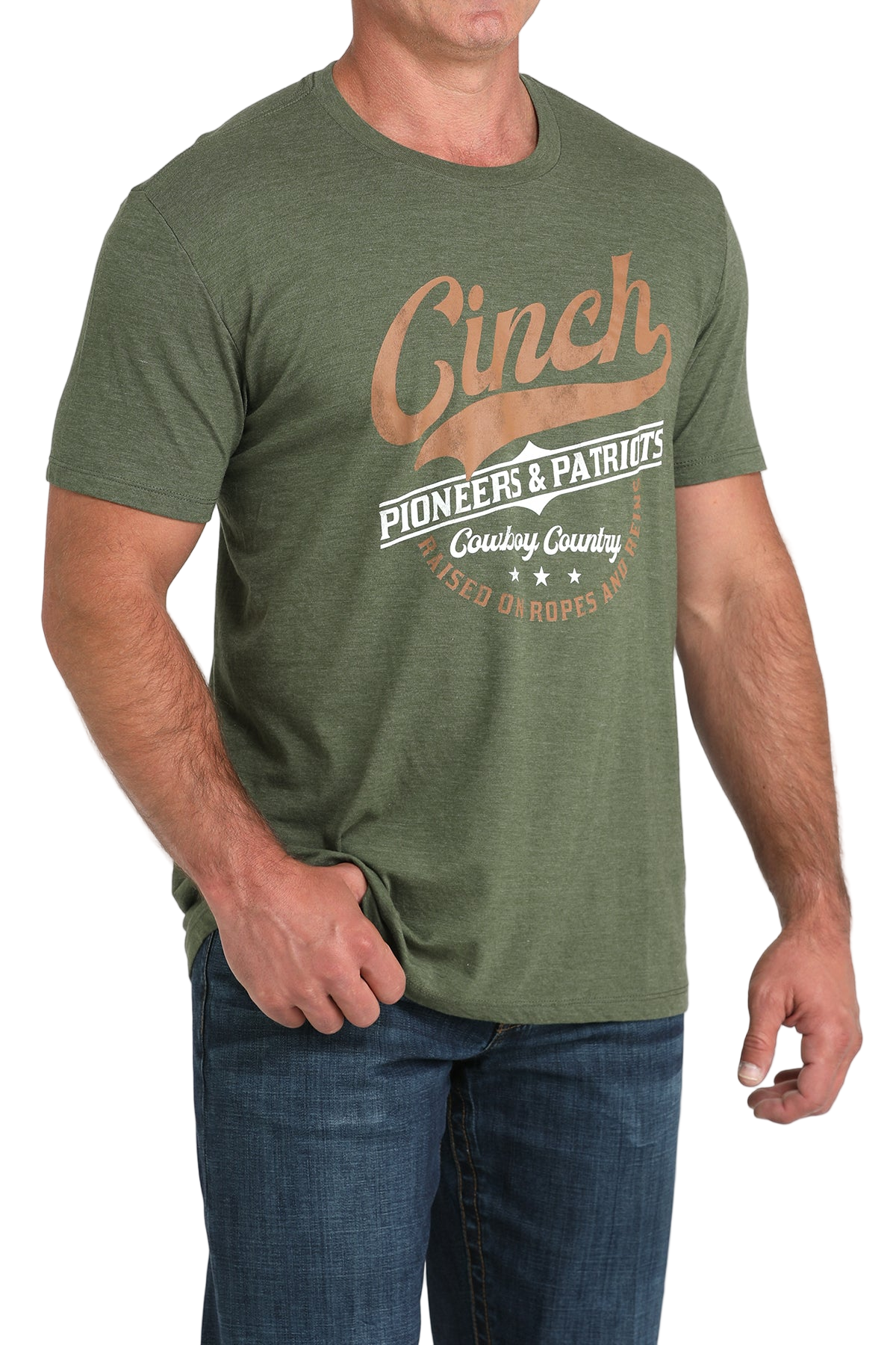 CINCH MEN'S GRAPHIC T-SHIRT - GREEN
