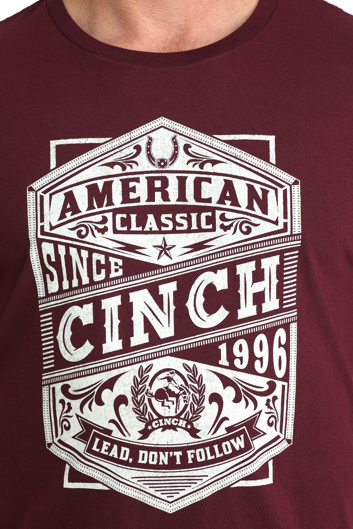CINCH MEN'S T-SHIRT - BURGUNDY**FINAL SALE**