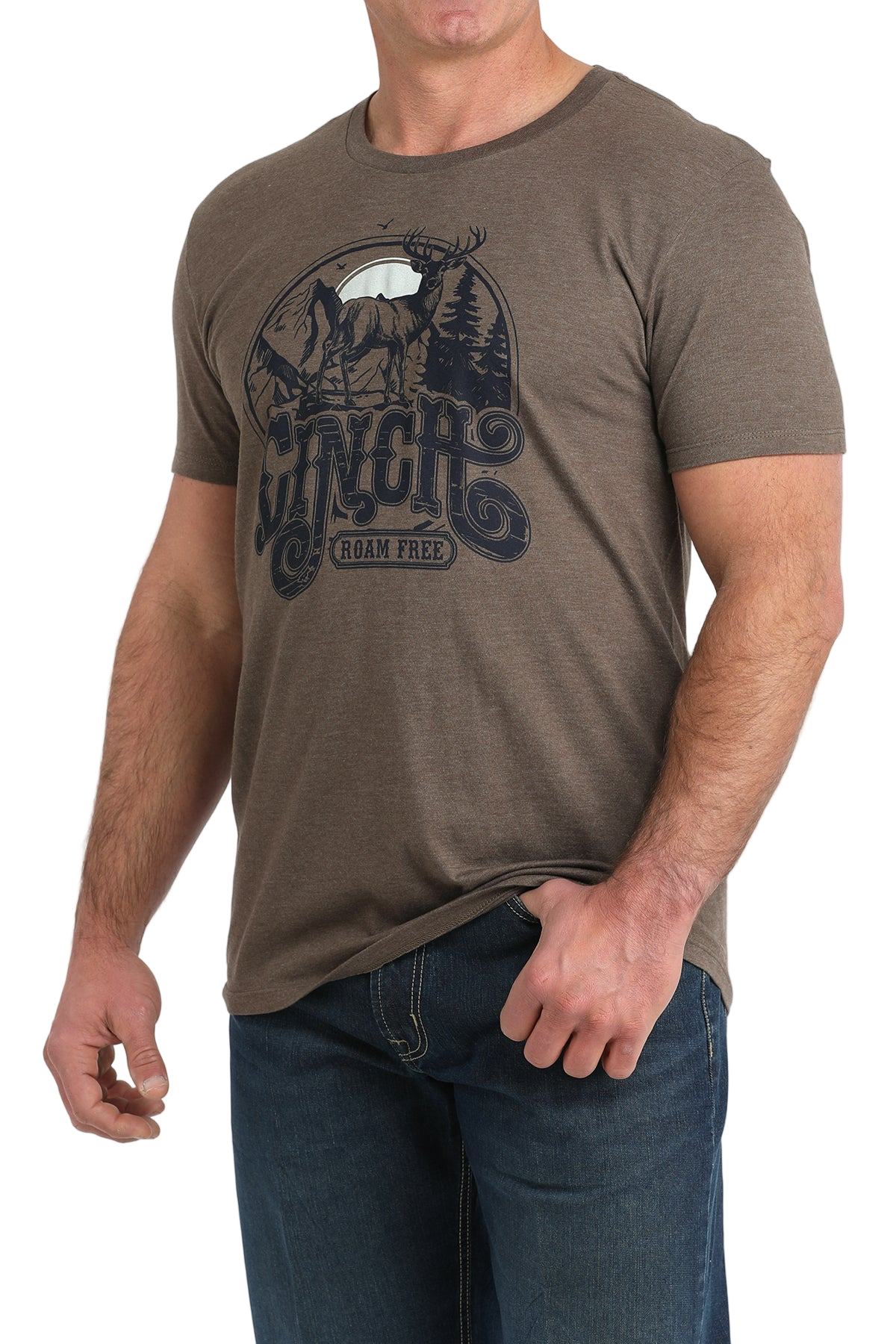 CINCH MEN'S T-SHIRT - BROWN**FINAL SALE**