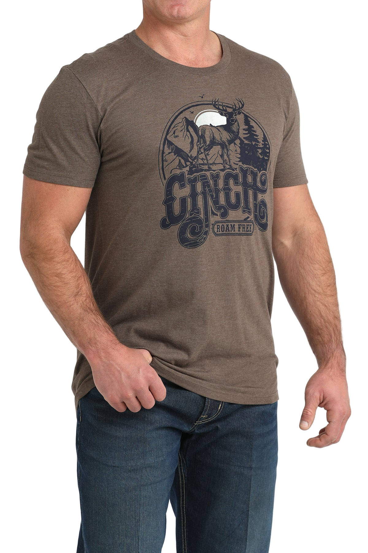 CINCH MEN'S T-SHIRT - BROWN**FINAL SALE**