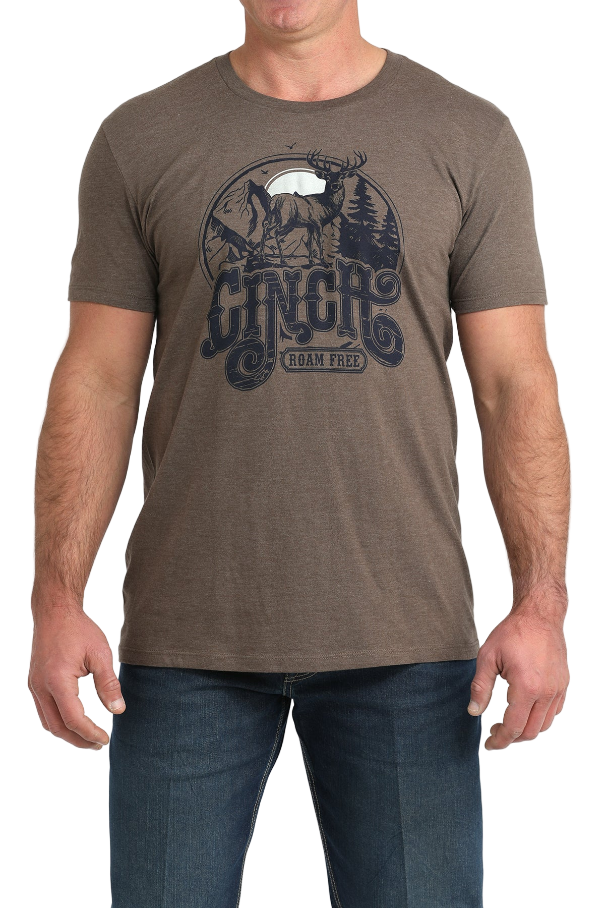 CINCH MEN'S T-SHIRT - BROWN**FINAL SALE**