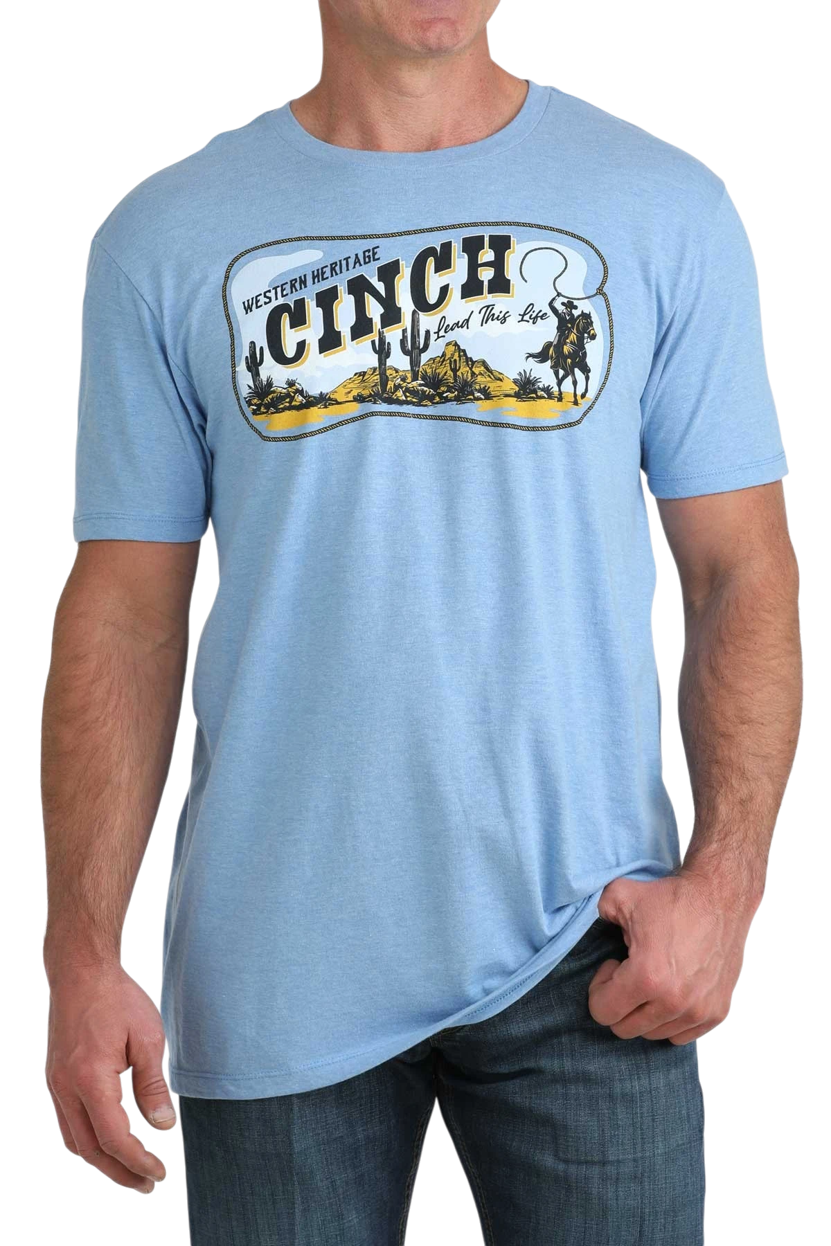 CINCH MENS T-SHIRT - BLUE