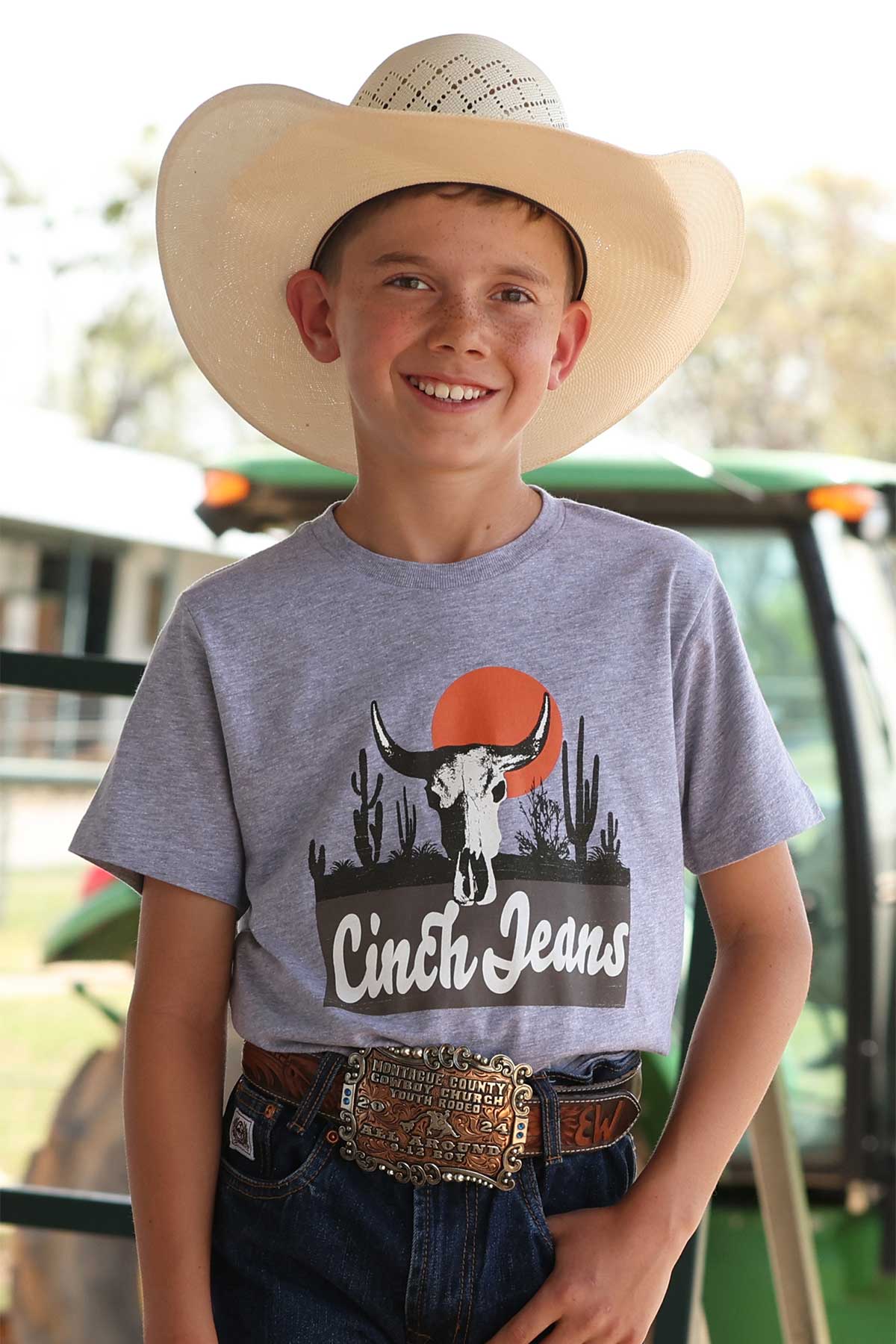CINCH BOYS T-SHIRT - GRAY