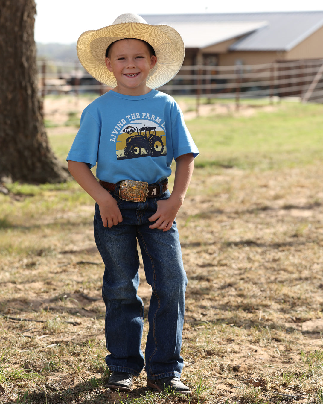 CINCH BOYS T-SHIRT - BLUE