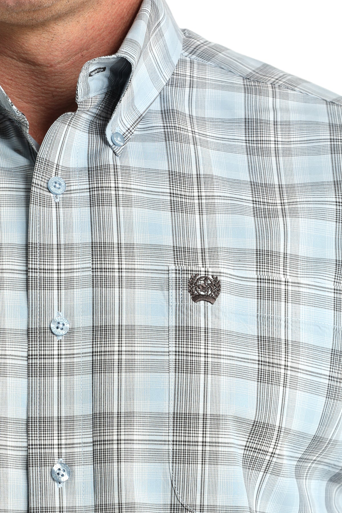 CINCH MEN'S PLAID SHIRT - BLUE**FINAL SALE**