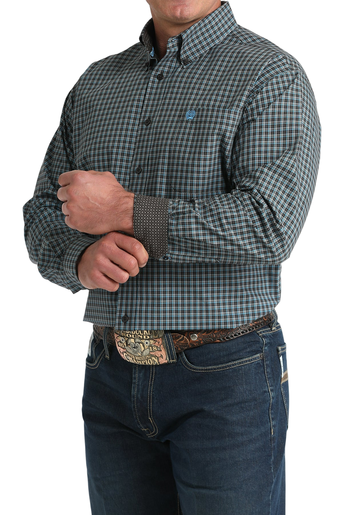 CINCH MEN'S PLAID SHIRT - BROWN**FINAL SALE**