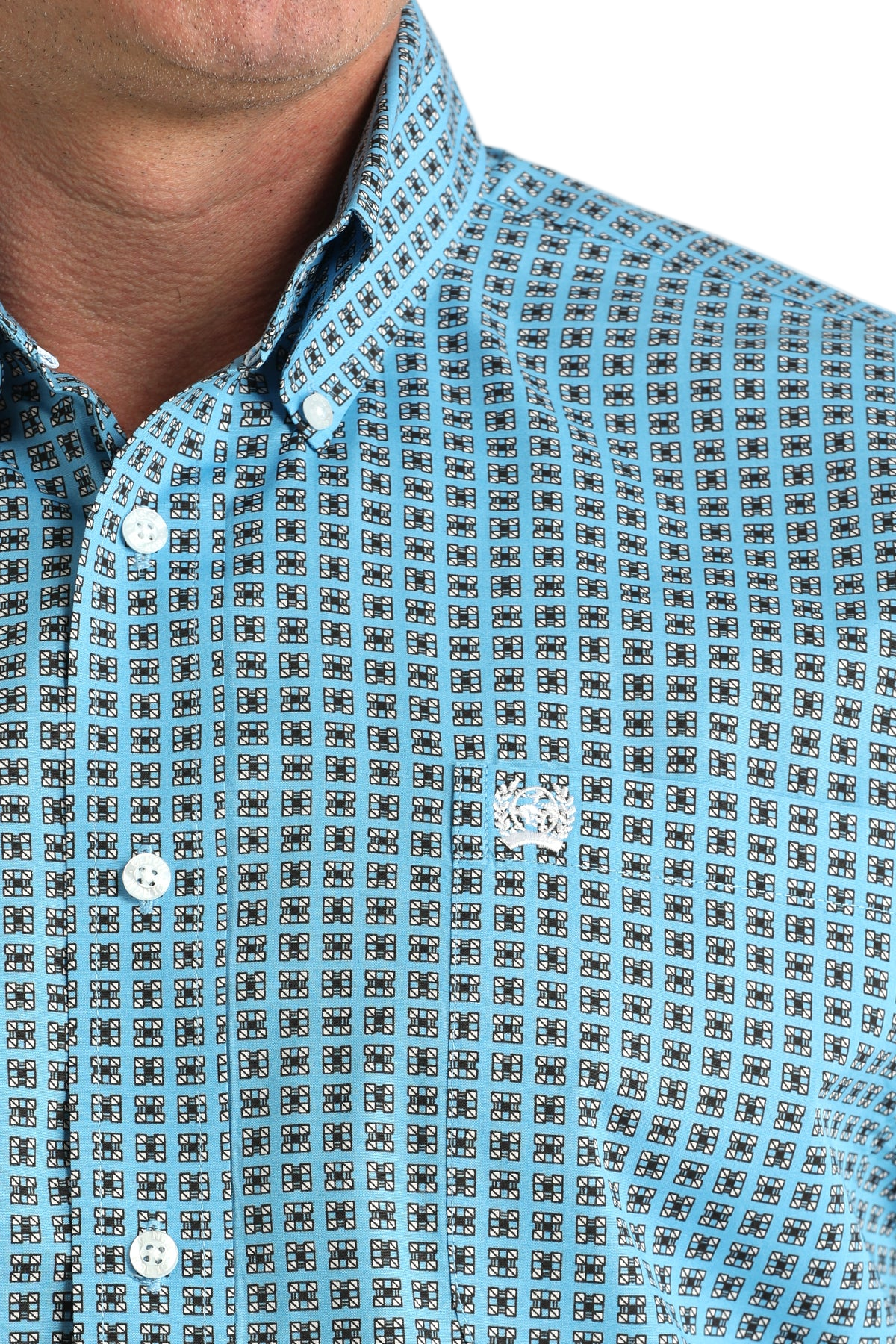 CINCH MEN'S PRINT SHIRT - BLUE**FINAL SALE**