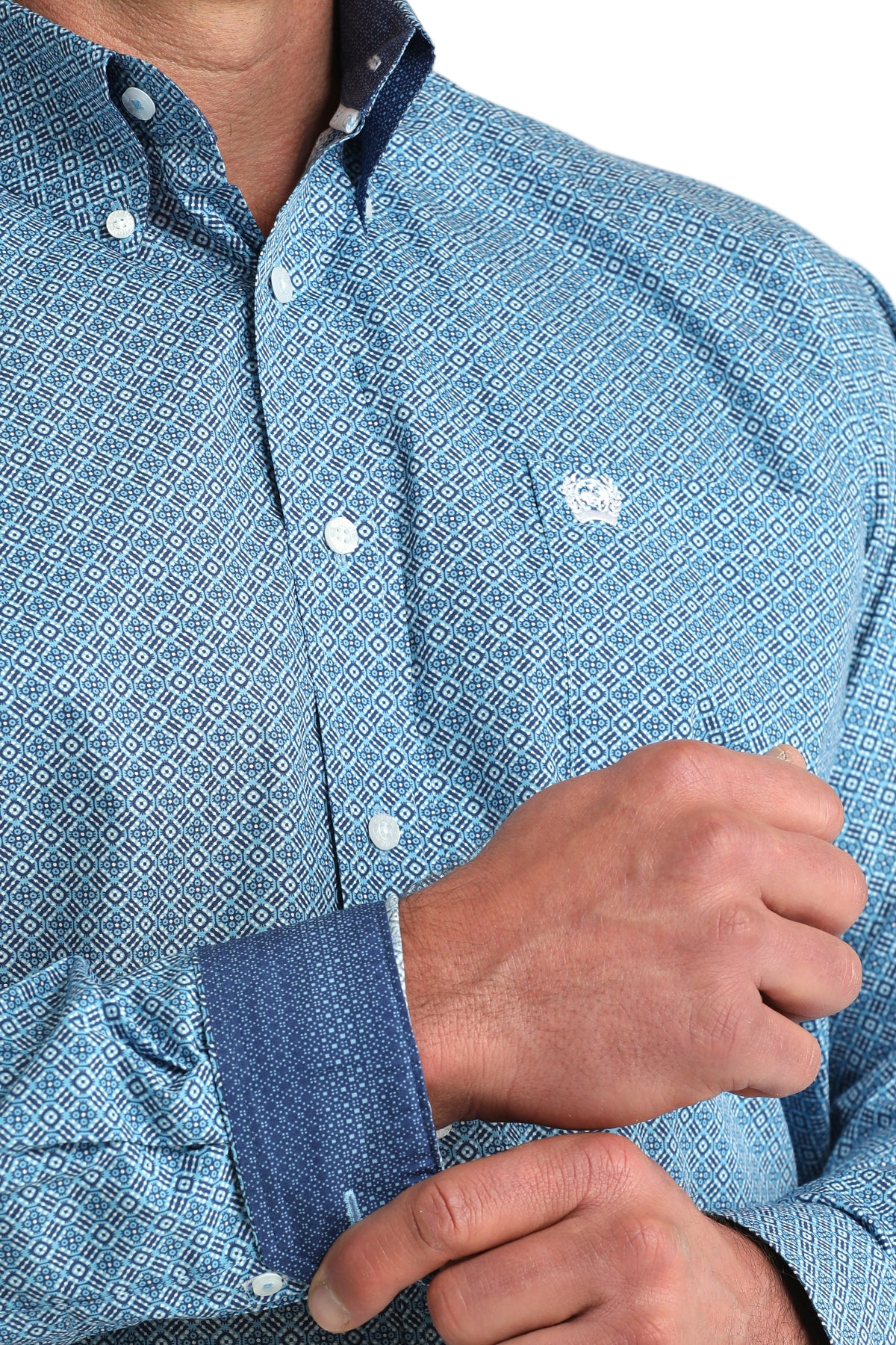 CINCH MEN'S PRINT SHIRT - BLUE**FINAL SALE**