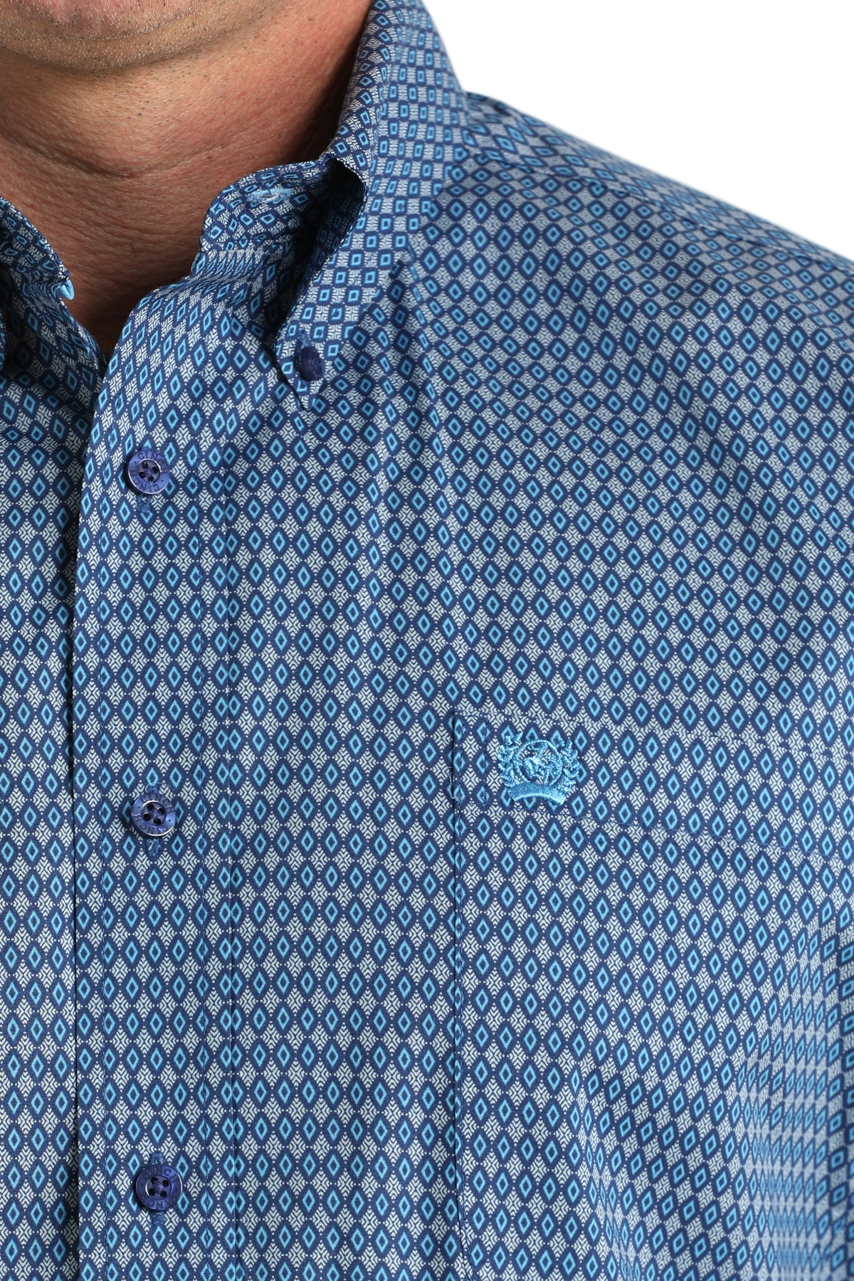 CINCH MEN'S PRINT SHIRT - BLUE**FINAL SALE**