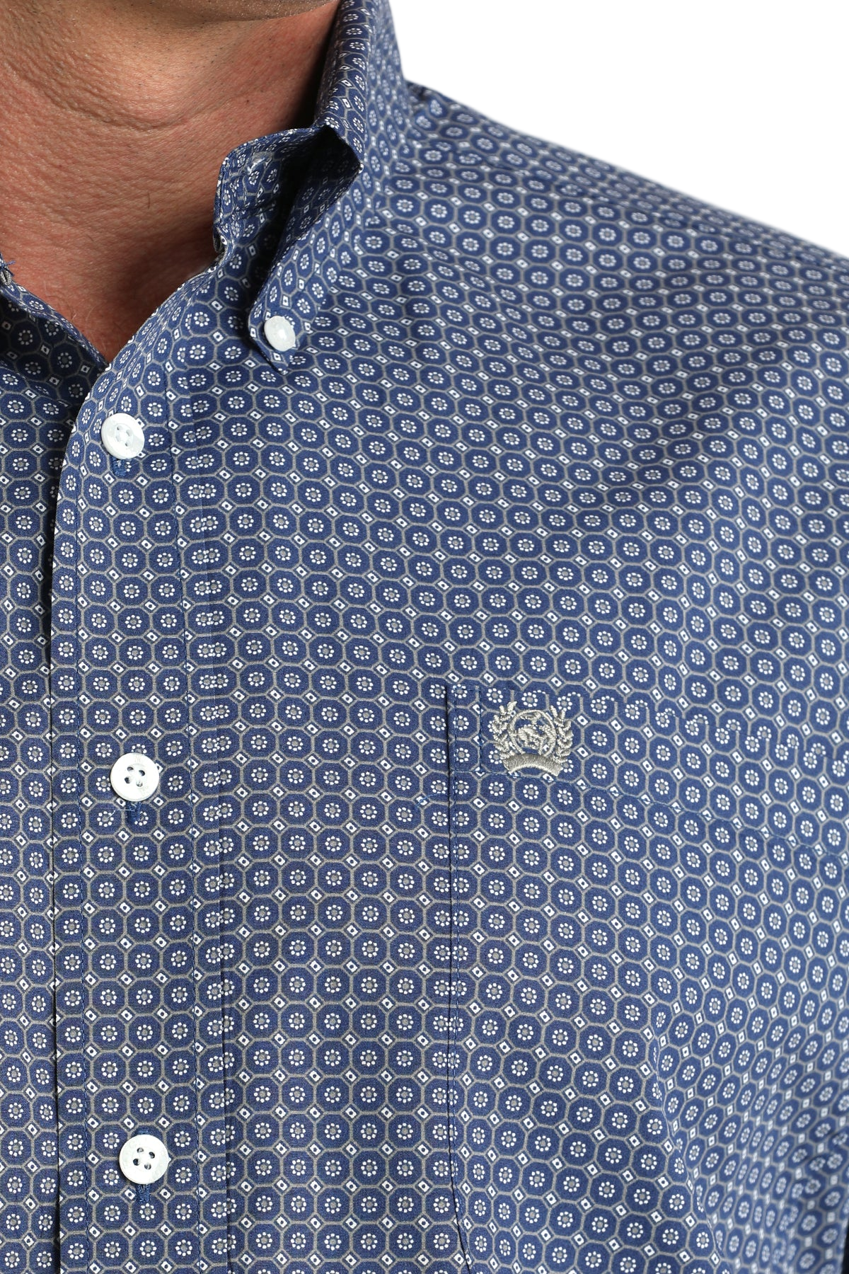 CINCH MEN'S PRINT SHIRT - BLUE**FINAL SALE**