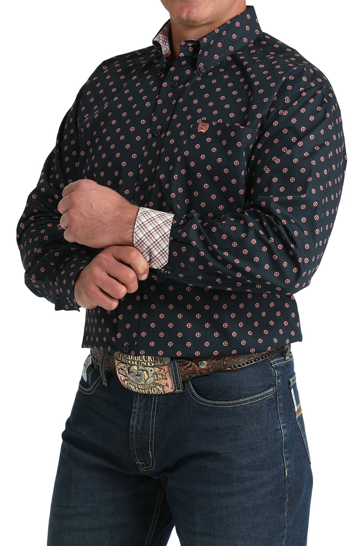 CINCH MEN'S PRINT SHIRT - BLUE**FINAL SALE**