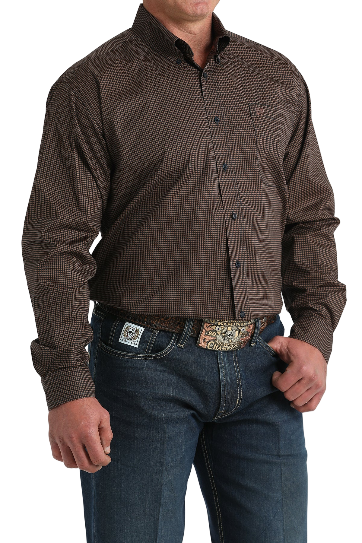 CINCH MEN'S PRINT SHIRT - BLUE**FINAL SALE**