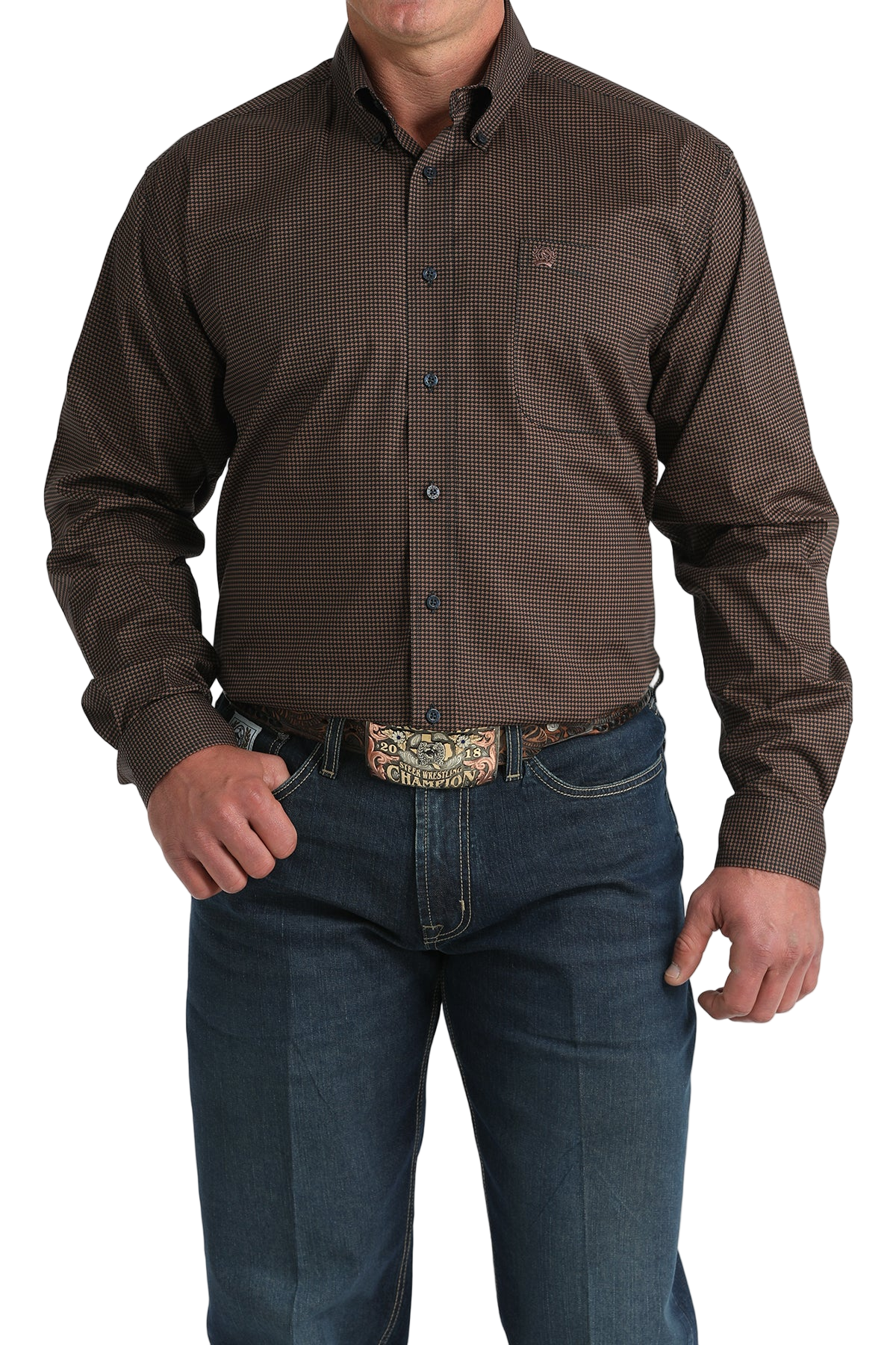 CINCH MEN'S PRINT SHIRT - BLUE**FINAL SALE**