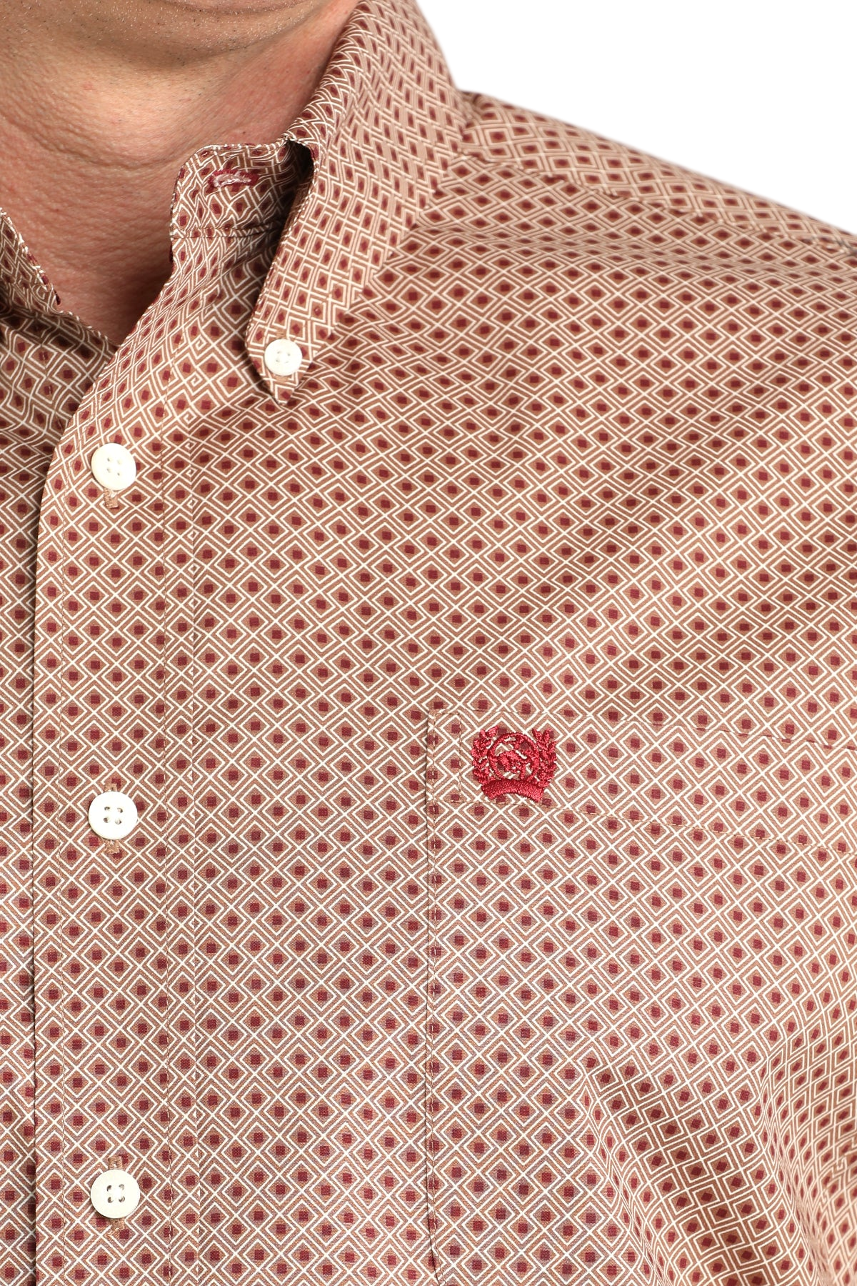 CINCH MEN'S PRINT SHIRT - BROWN**FINAL SALE**