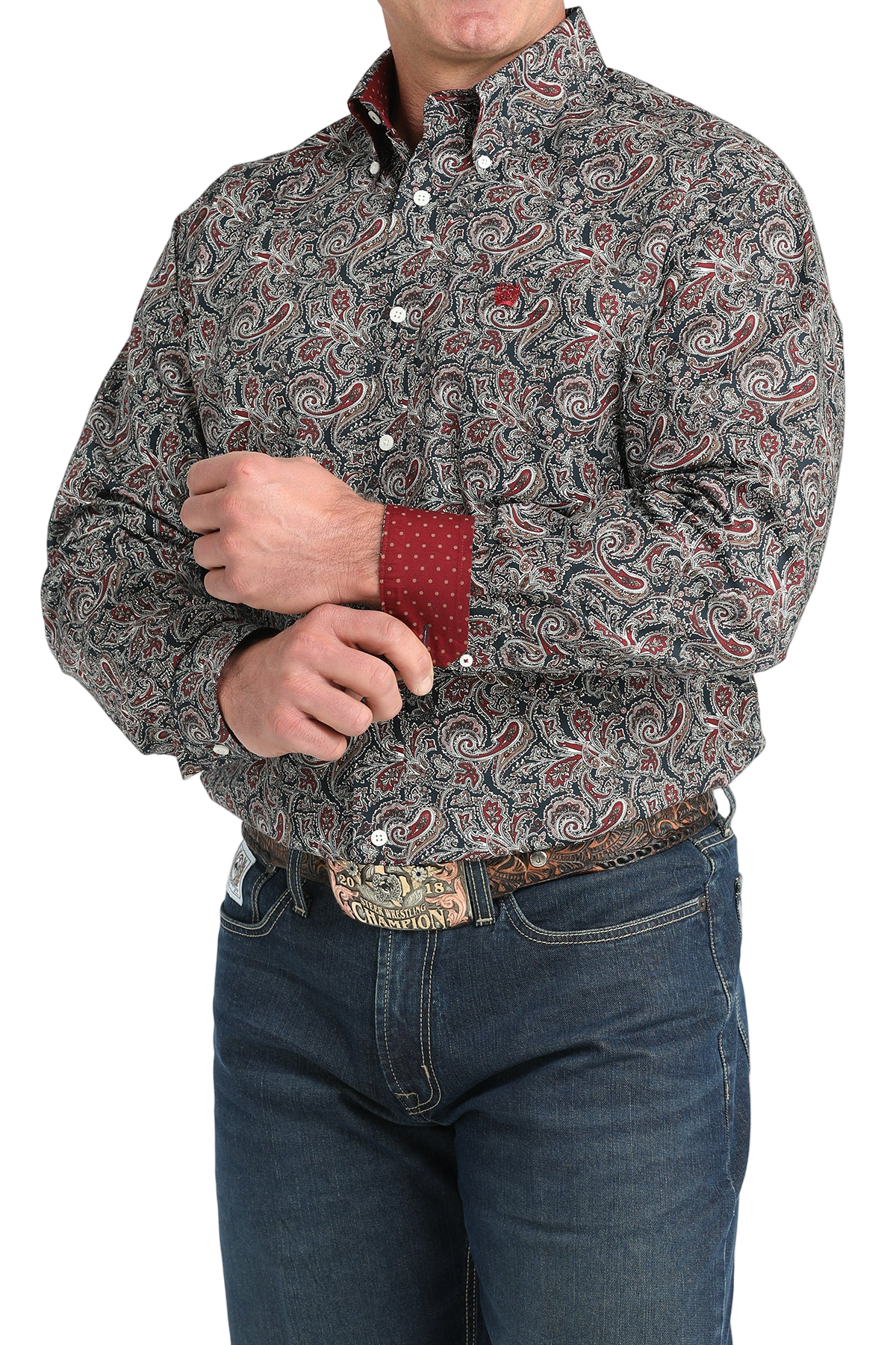 CINCH MEN'S PRINT SHIRT - BLUE**FINAL SALE**