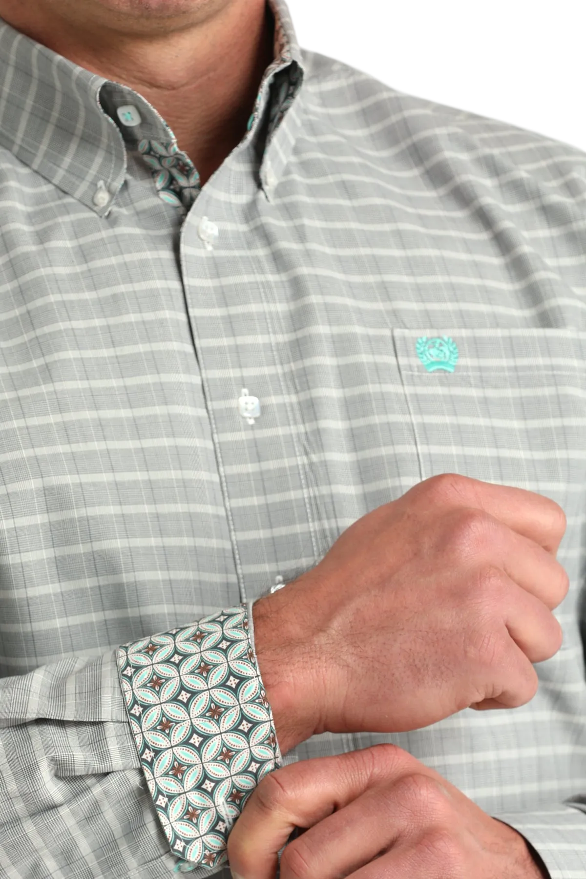 CINCH MEN'S PLAID SHIRT - WHITE