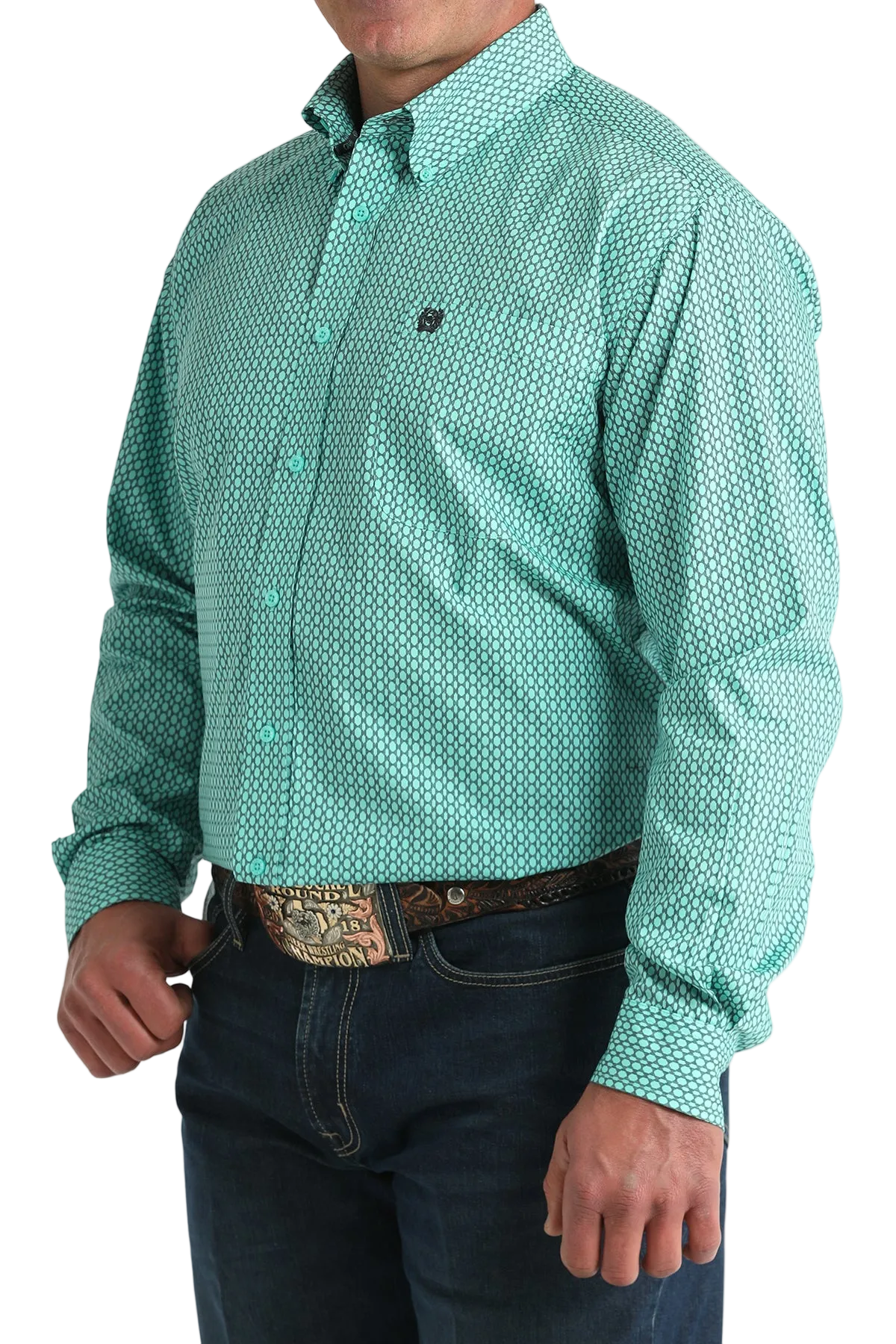 CINCH MEN'S PRINT SHIRT - BLUE