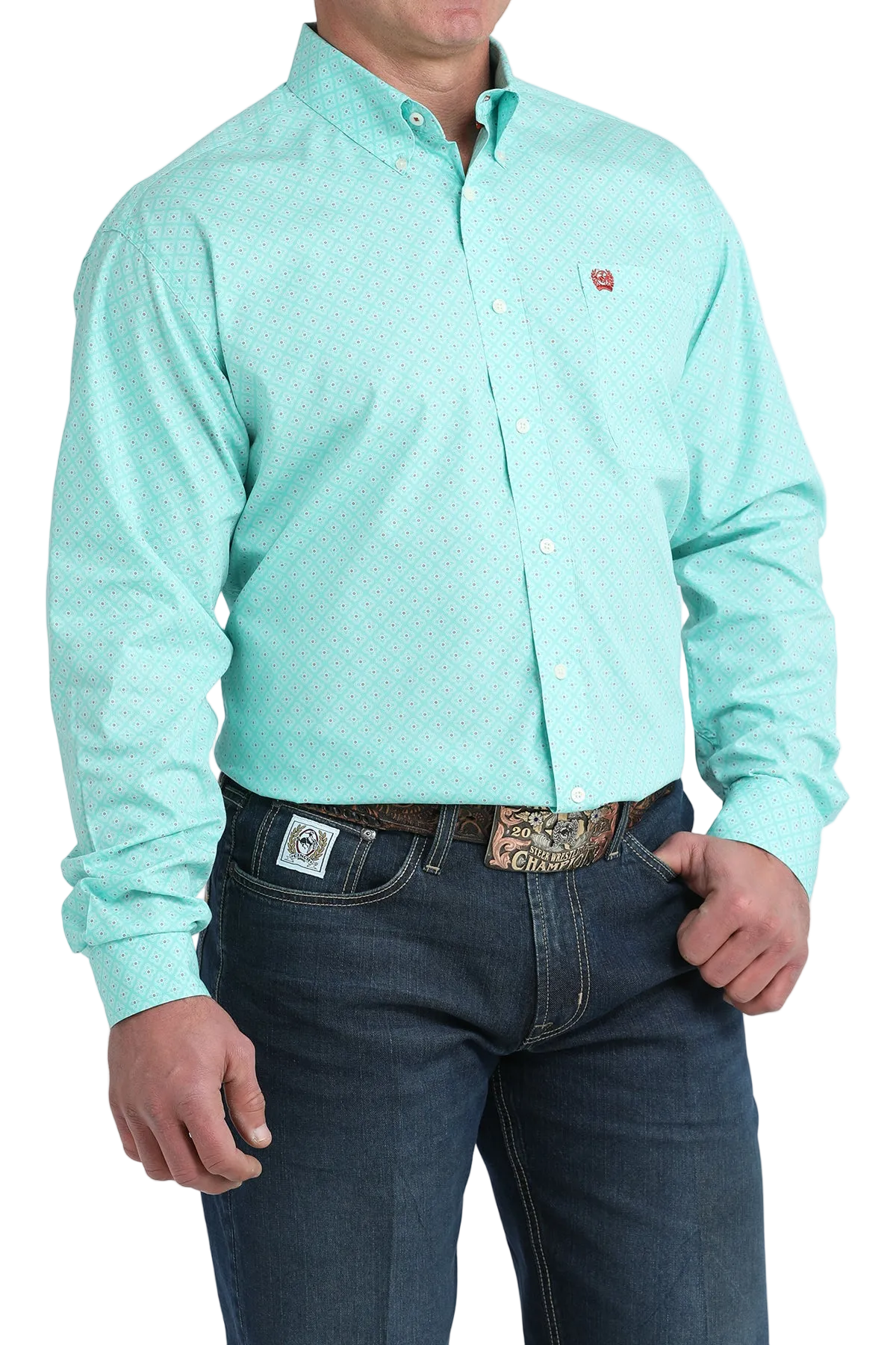 CINCH MEN'S PRINT SHIRT - BLUE