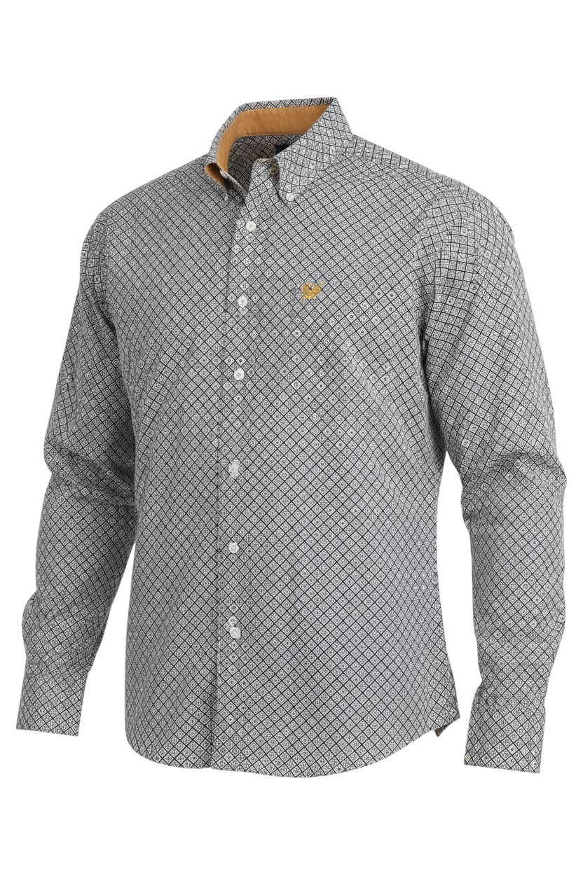 CINCH MENS LONG SLEEVE PRINT - BLUE