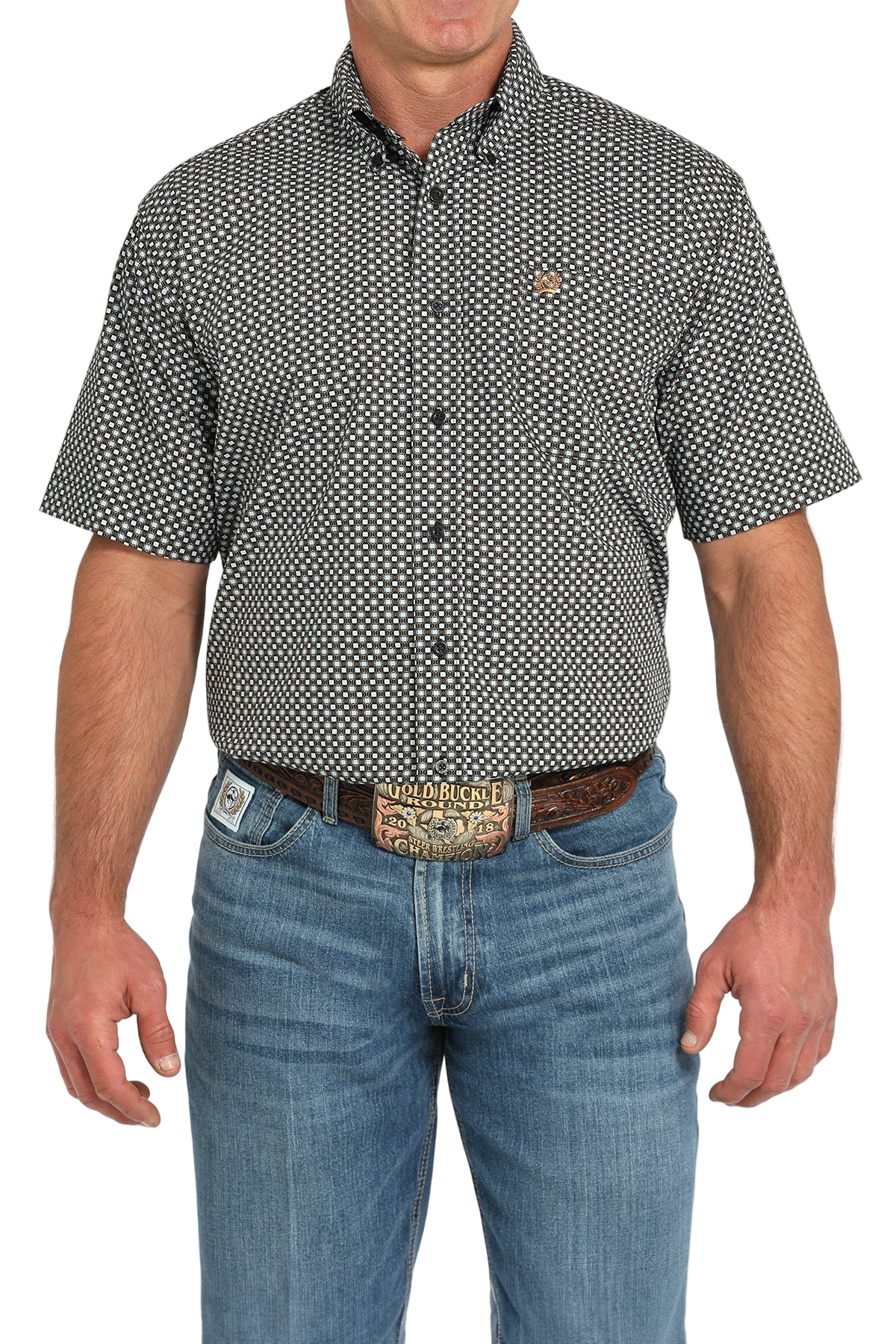 CINCH MEN'S PRINT SHIRT - BLACK