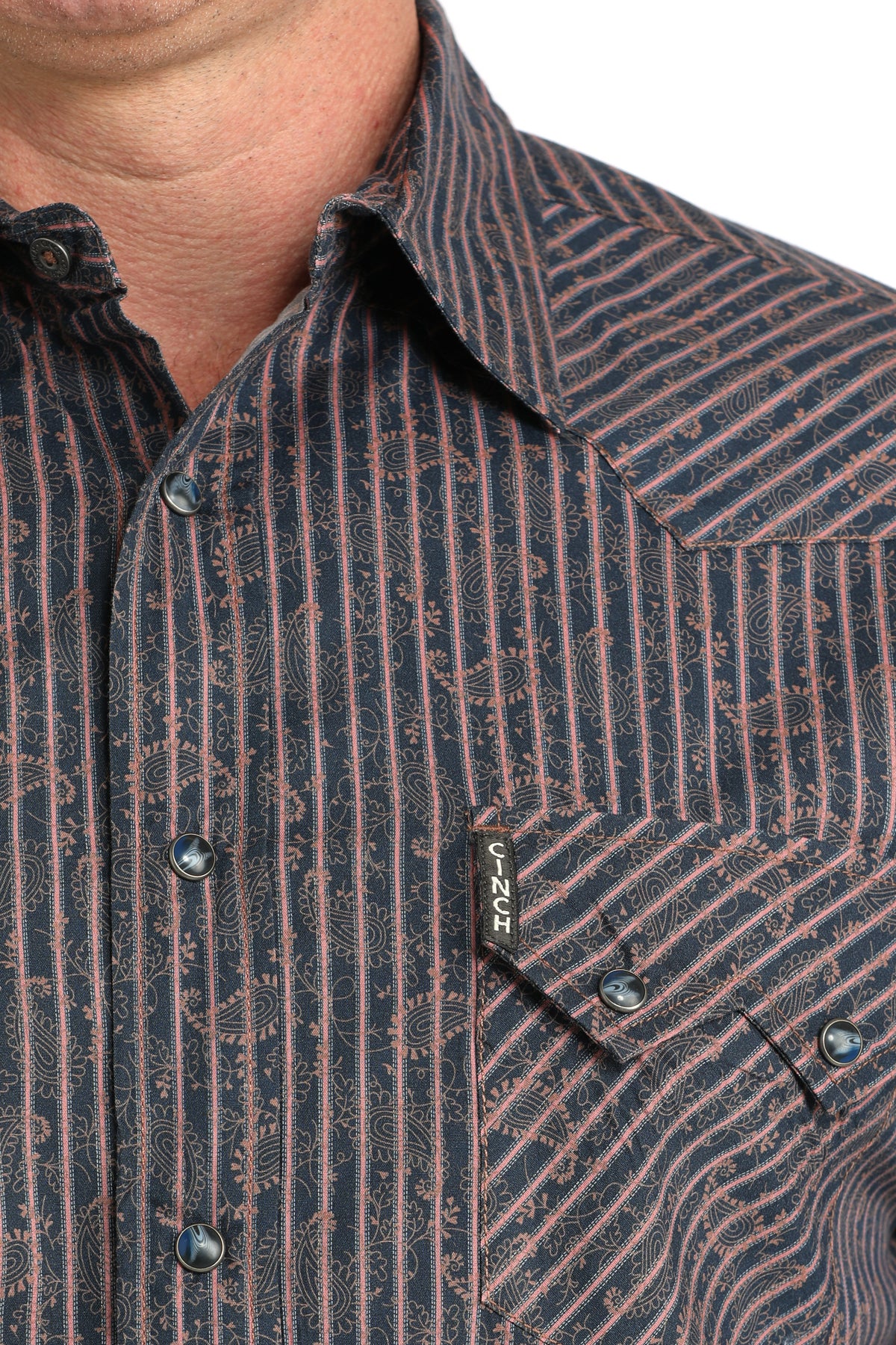 CINCH MEN'S PRINT WESTERN SHIRT - BLUE**FINAL SALE**